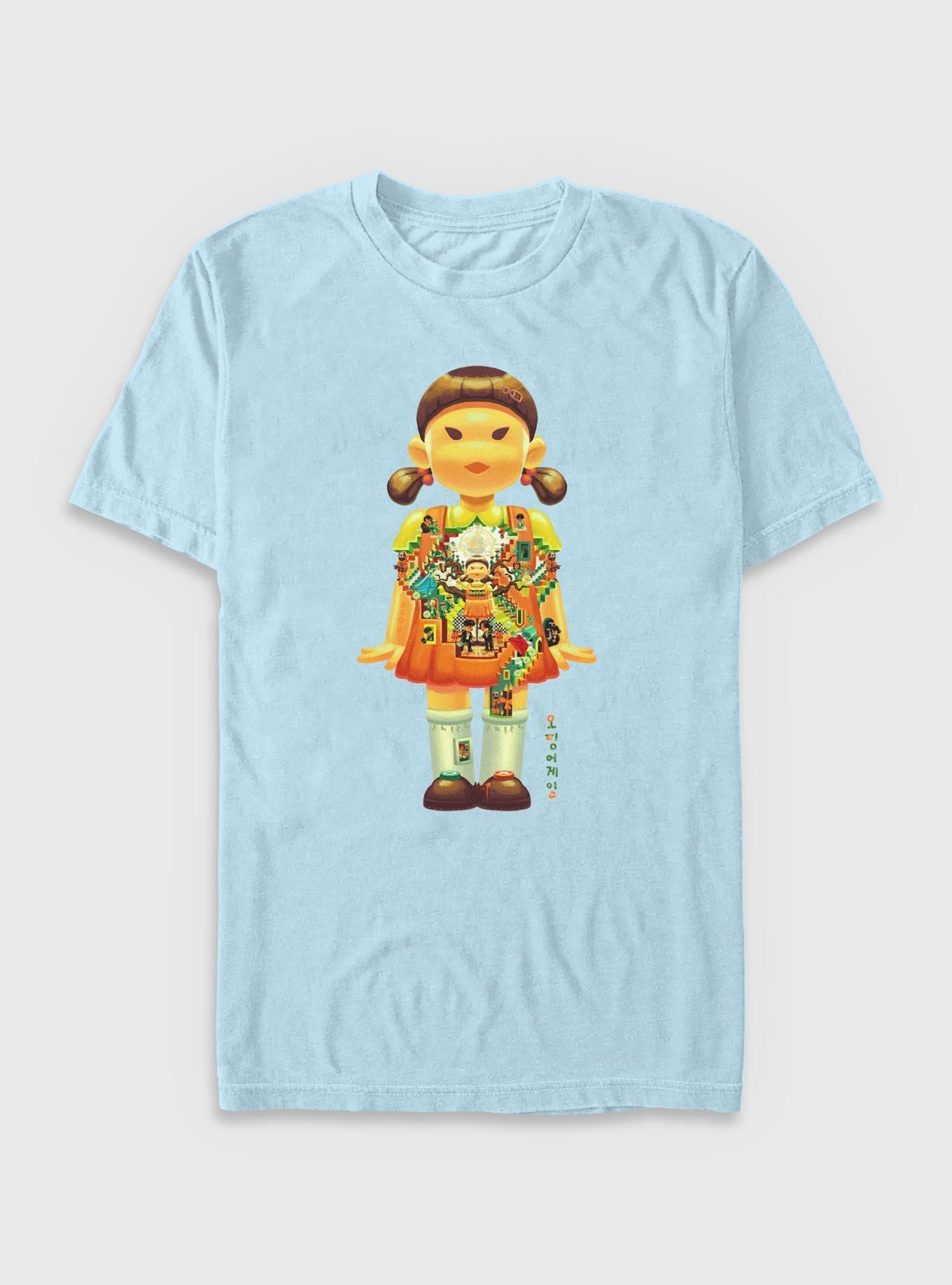 Squid Game Girl Doll Labyrinth Garment Dye T-Shirt, , hi-res