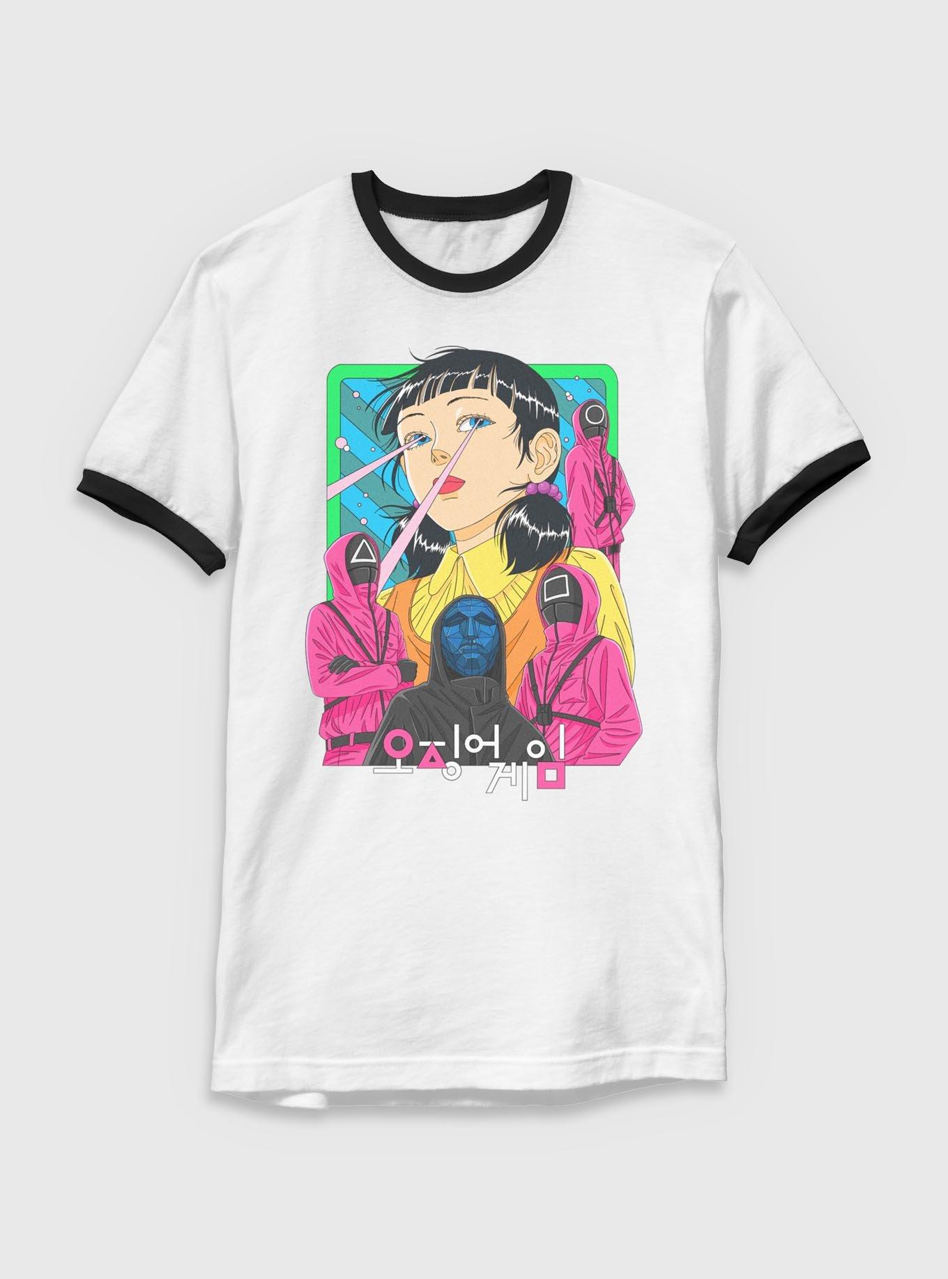 Squid Game Baddies Graphic Ringer T-Shirt
