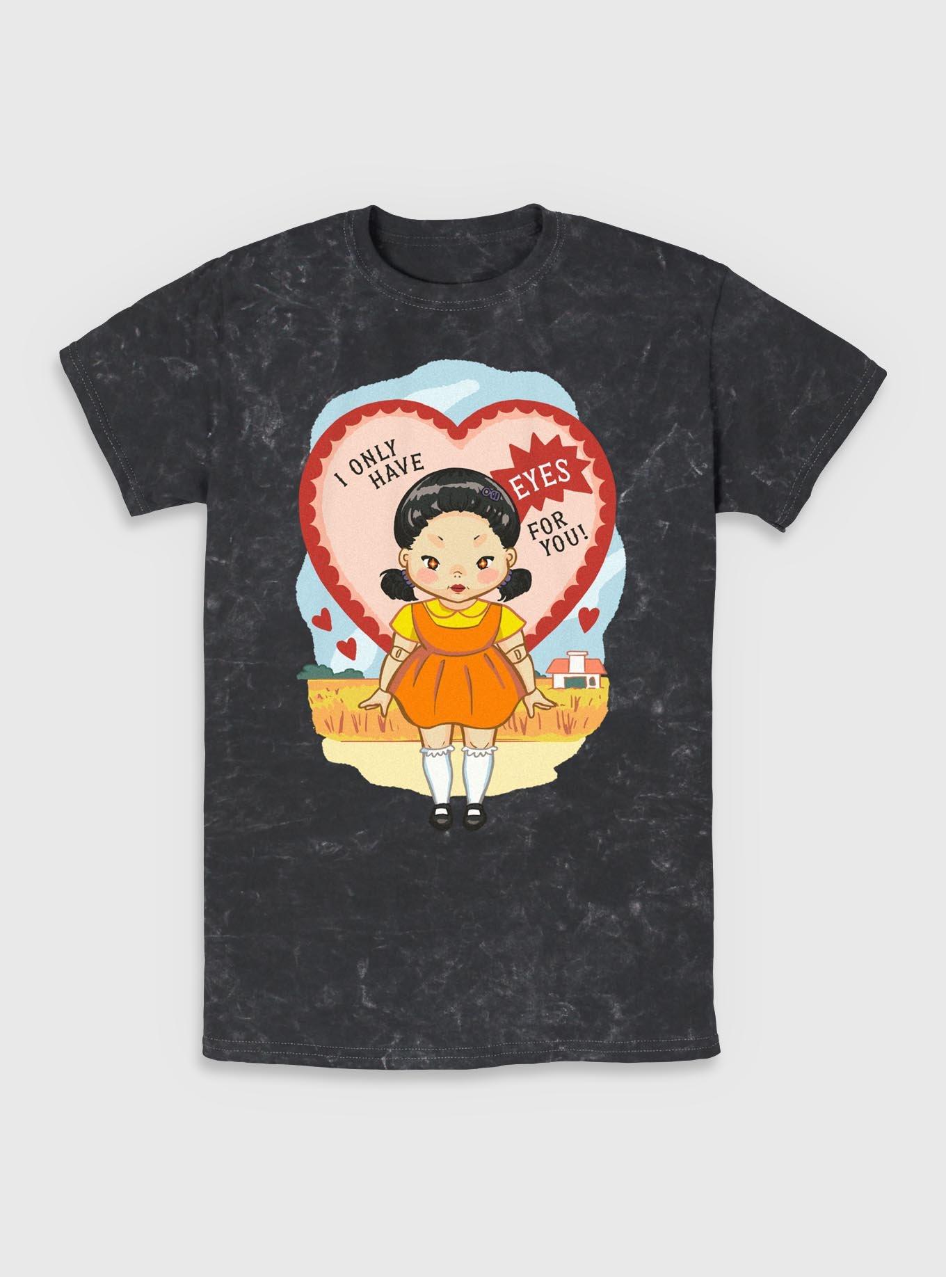 Squid Game Eyes For You Mineral Wash T-Shirt, , hi-res