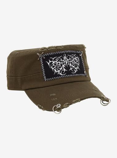 Grunge Green Cyber Sigil Pierced Cadet Hat | Hot Topic display picture 3