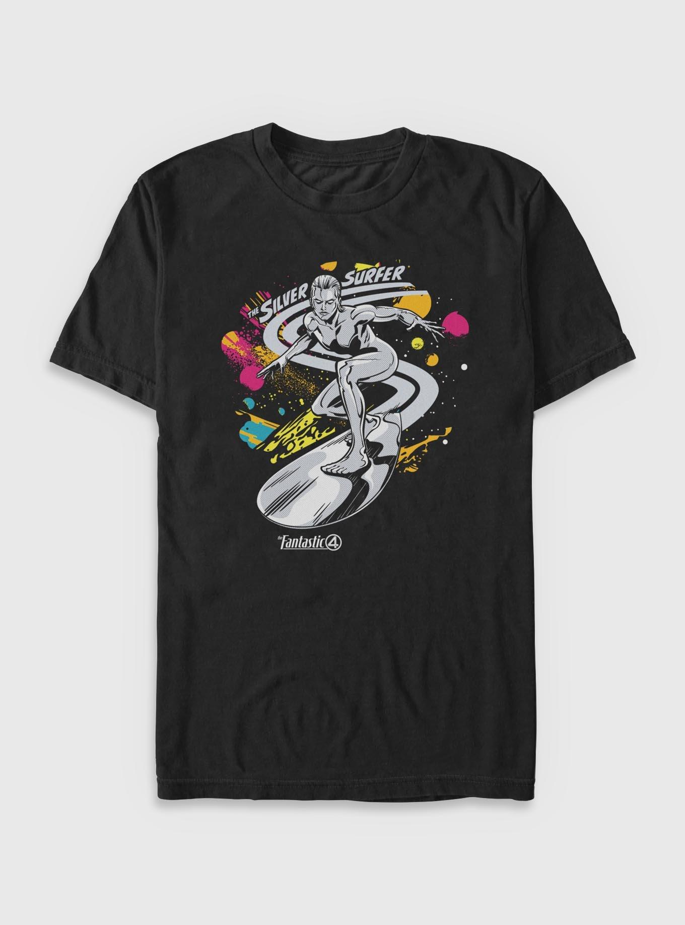 Marvel The Fantastic Four: First Steps Cosmic Silver Surfer T-Shirt, BLACK, hi-res