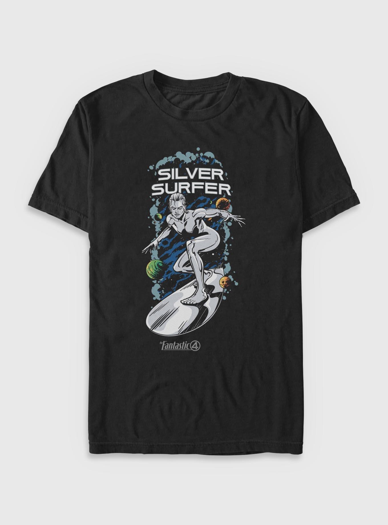 Marvel The Fantastic Four: First Steps Silver Surfer Cosmic T-Shirt, BLACK, hi-res