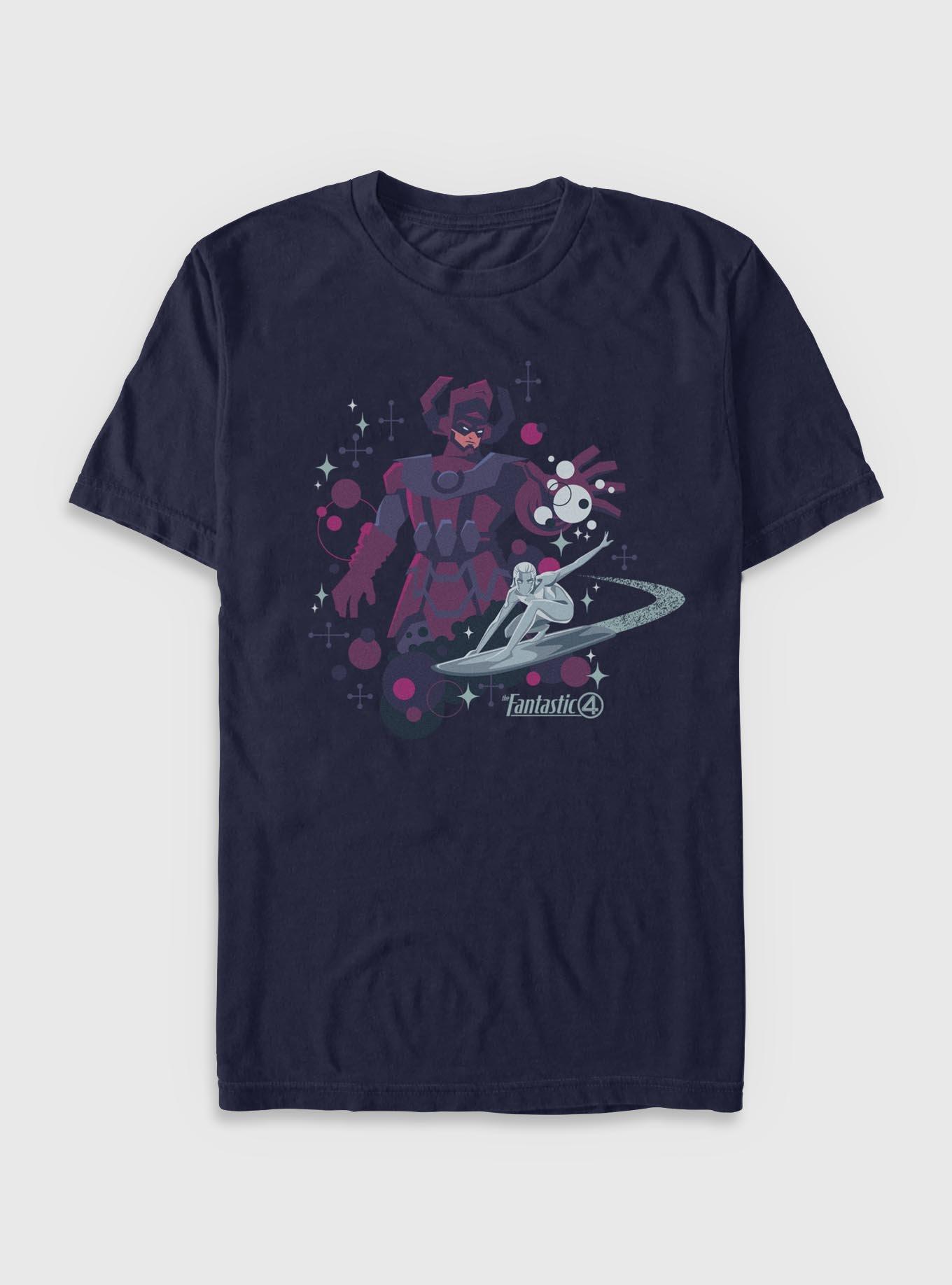 Marvel The Fantastic Four: First Steps World Eater And Silver Surfer T-Shirt, NAVY, hi-res