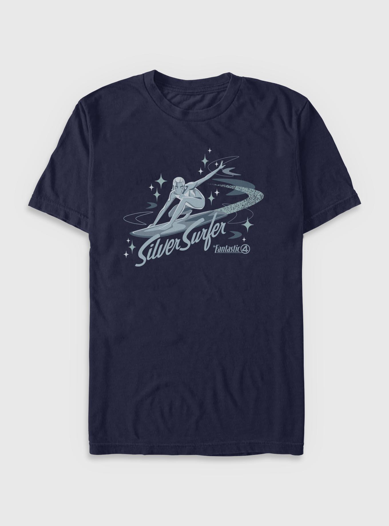 Marvel The Fantastic Four: First Steps Silver Surfing Stars T-Shirt, , hi-res