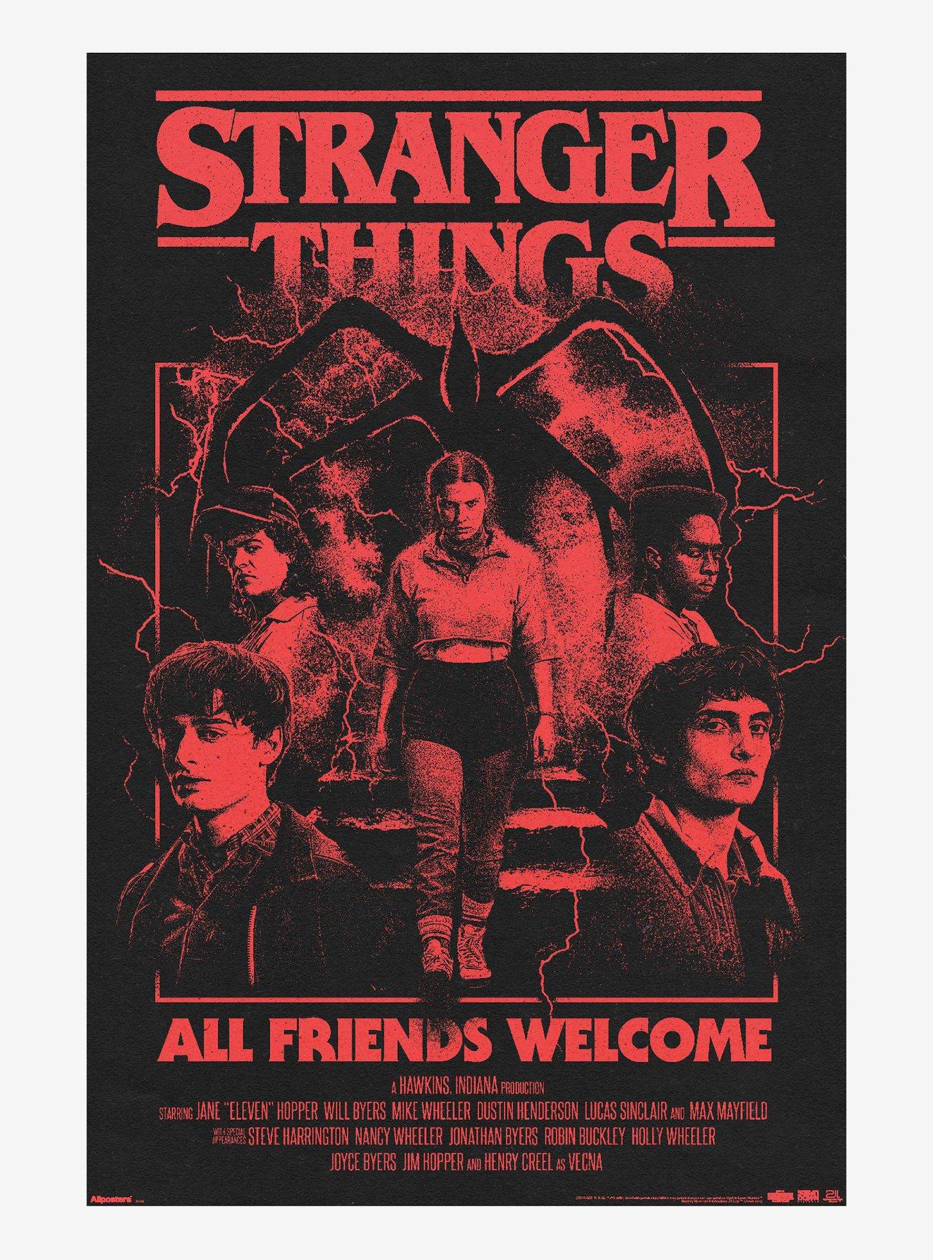 Stranger Things All Friends Welcome Poster, , hi-res