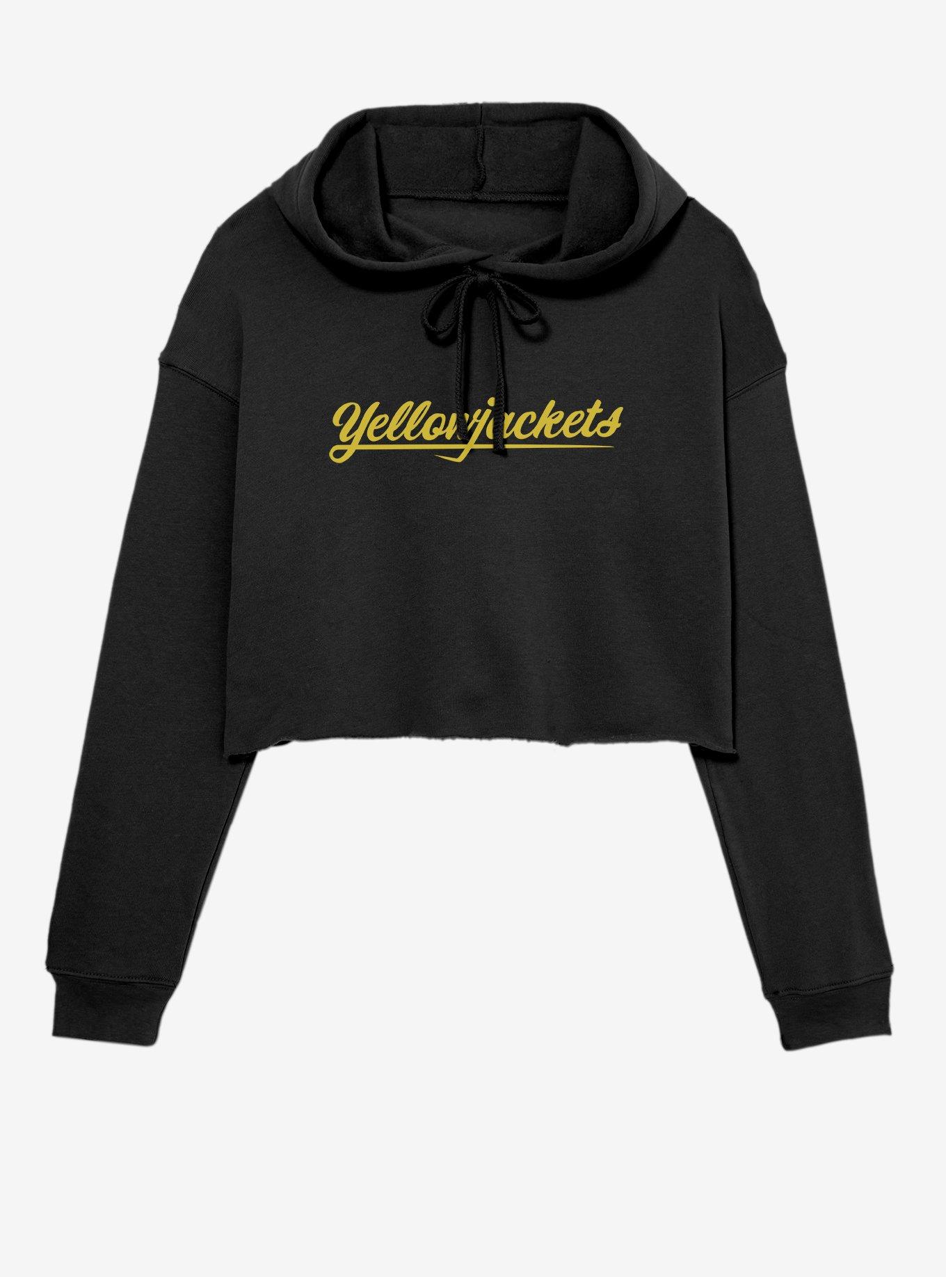 Yellowjackets Logo Girls Crop Hoodie, , hi-res