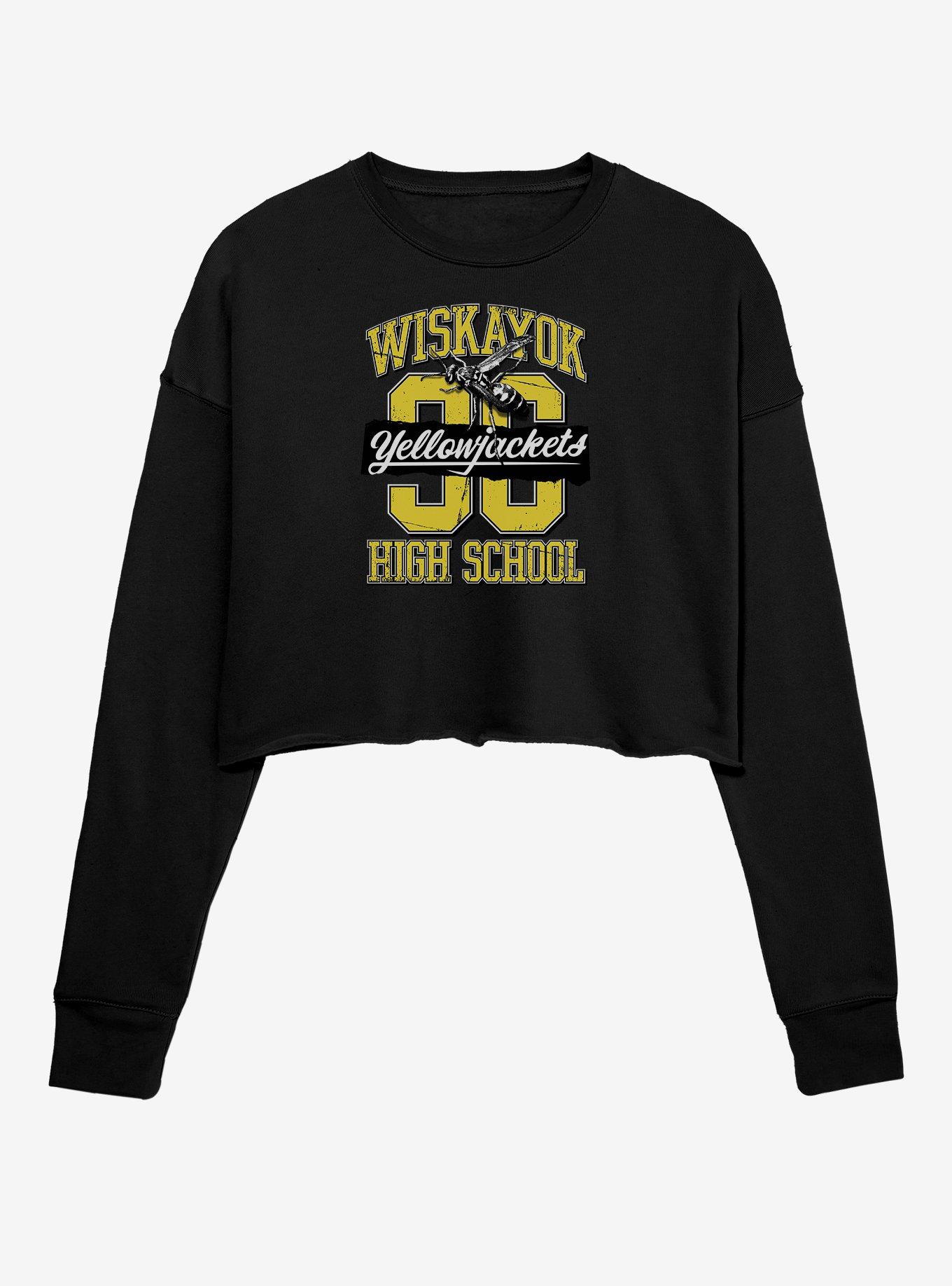 Yellowjackets Wiskayok High School Womens Crop Sweatshirt