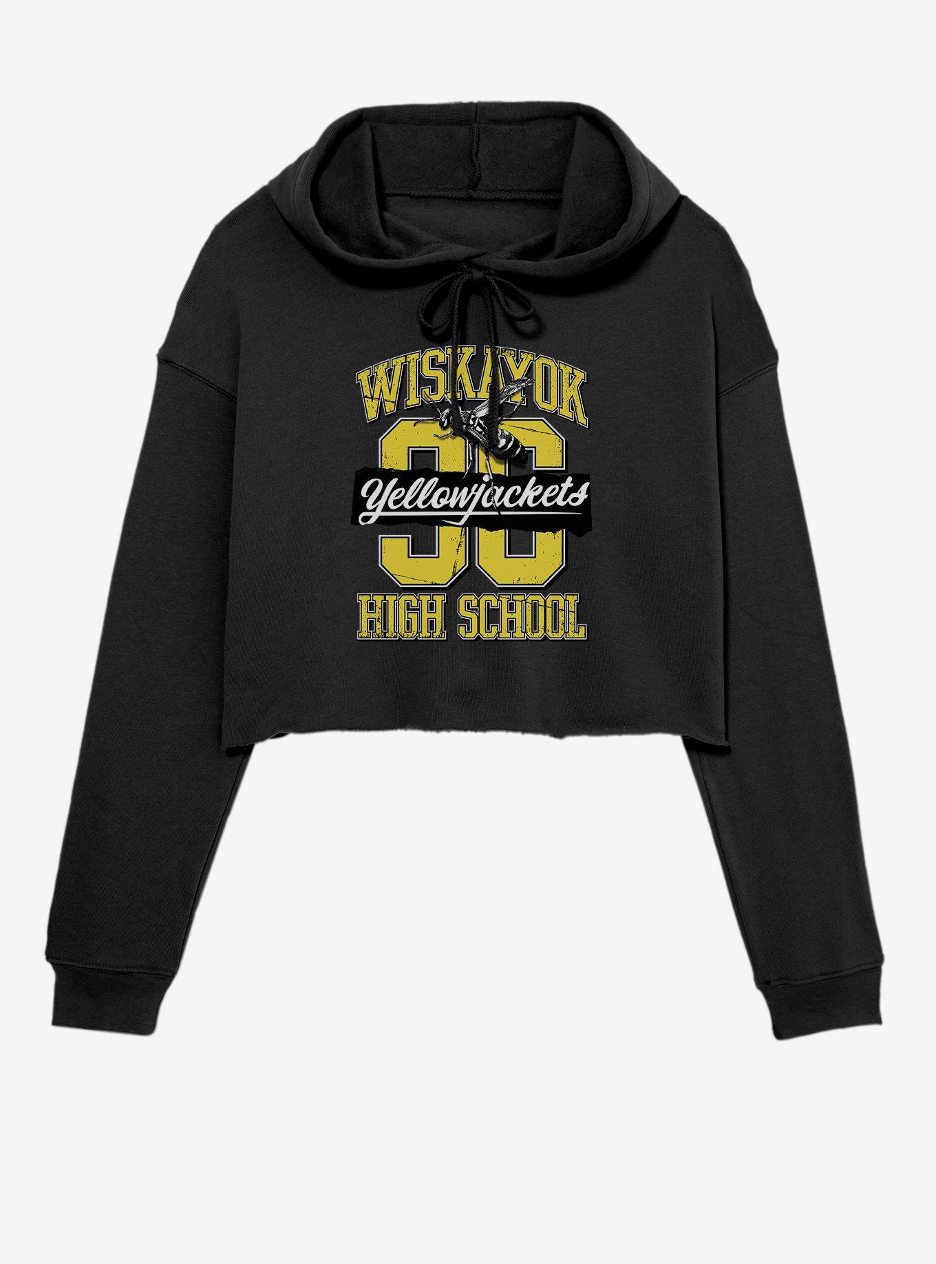 Yellowjackets Wiskayok High School Womens Crop Hoodie