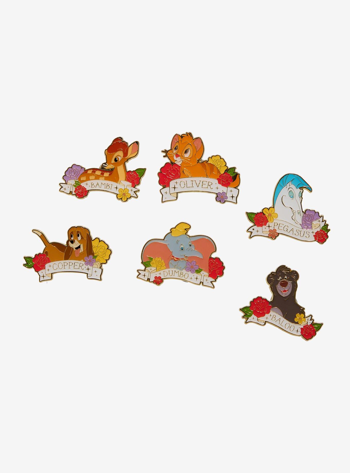 Loungefly Disney Animals Tattoo Blind Box Enamel Pin Hot Topic Exclusive, , hi-res