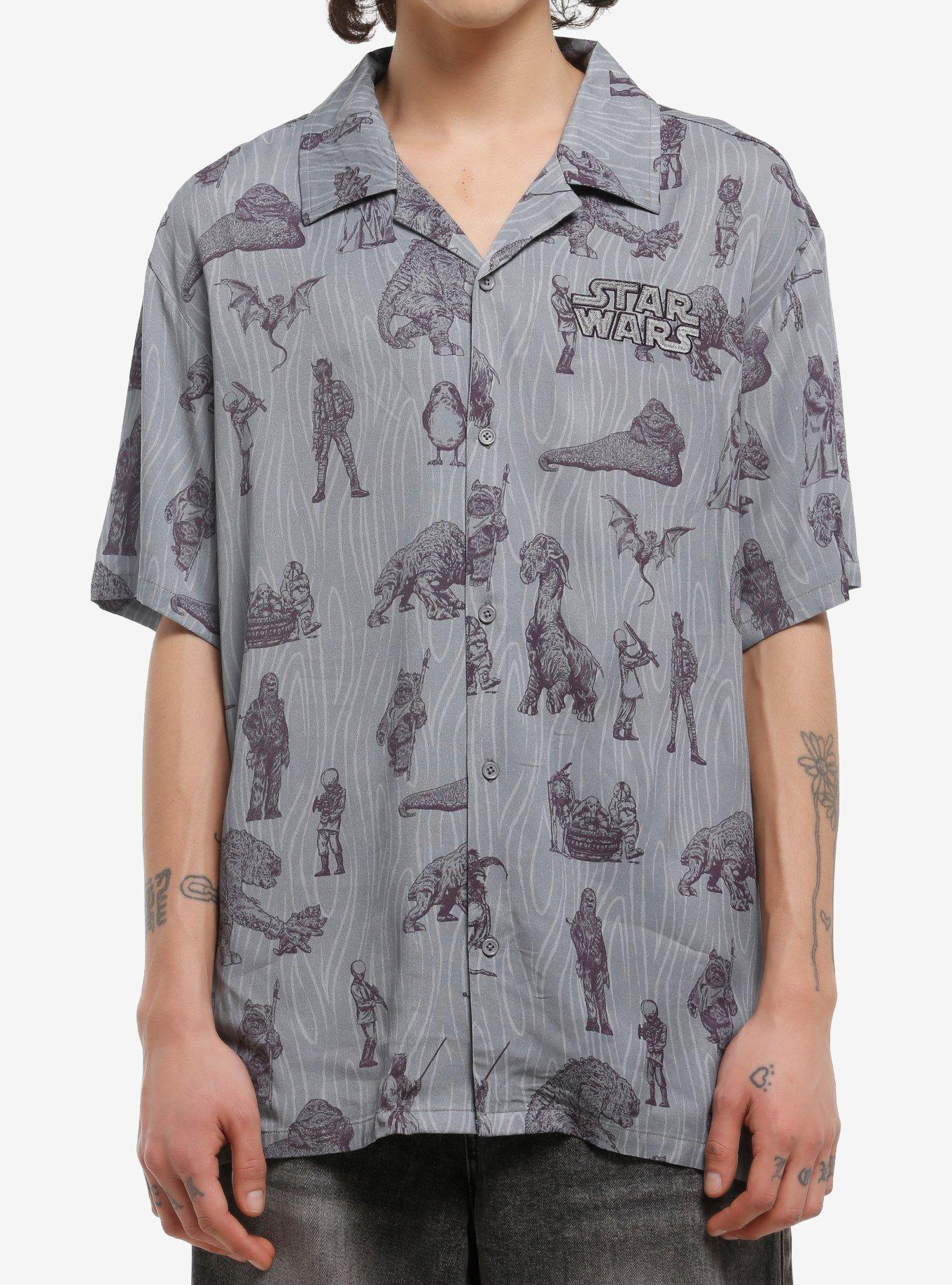 Our Universe Star Wars Creatures Woven Button-Up Our Universe Exclusive, , hi-res