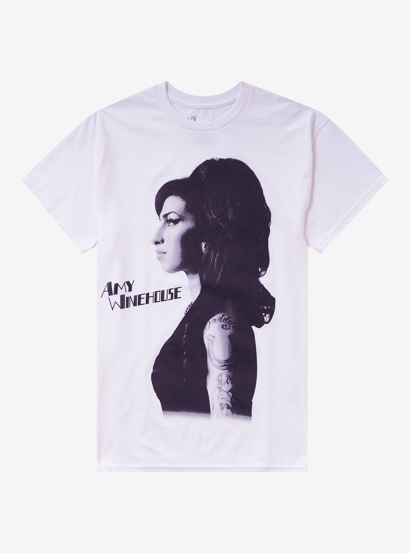 Amy Winehouse Black & White Portrait T-Shirt, , hi-res