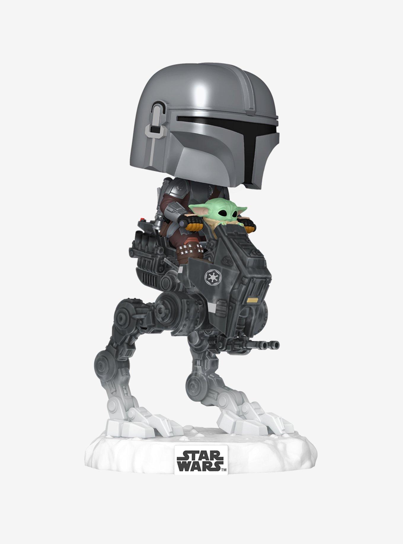 Funko Star Wars Pop! Rides Deluxe The Mandalorian With Grogu In Imperial Remnant AT-RT Vinyl Bobble-Head, , hi-res