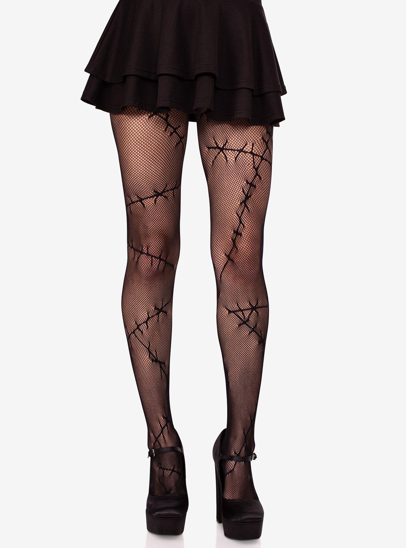 Stitched Up Net Tights, , hi-res