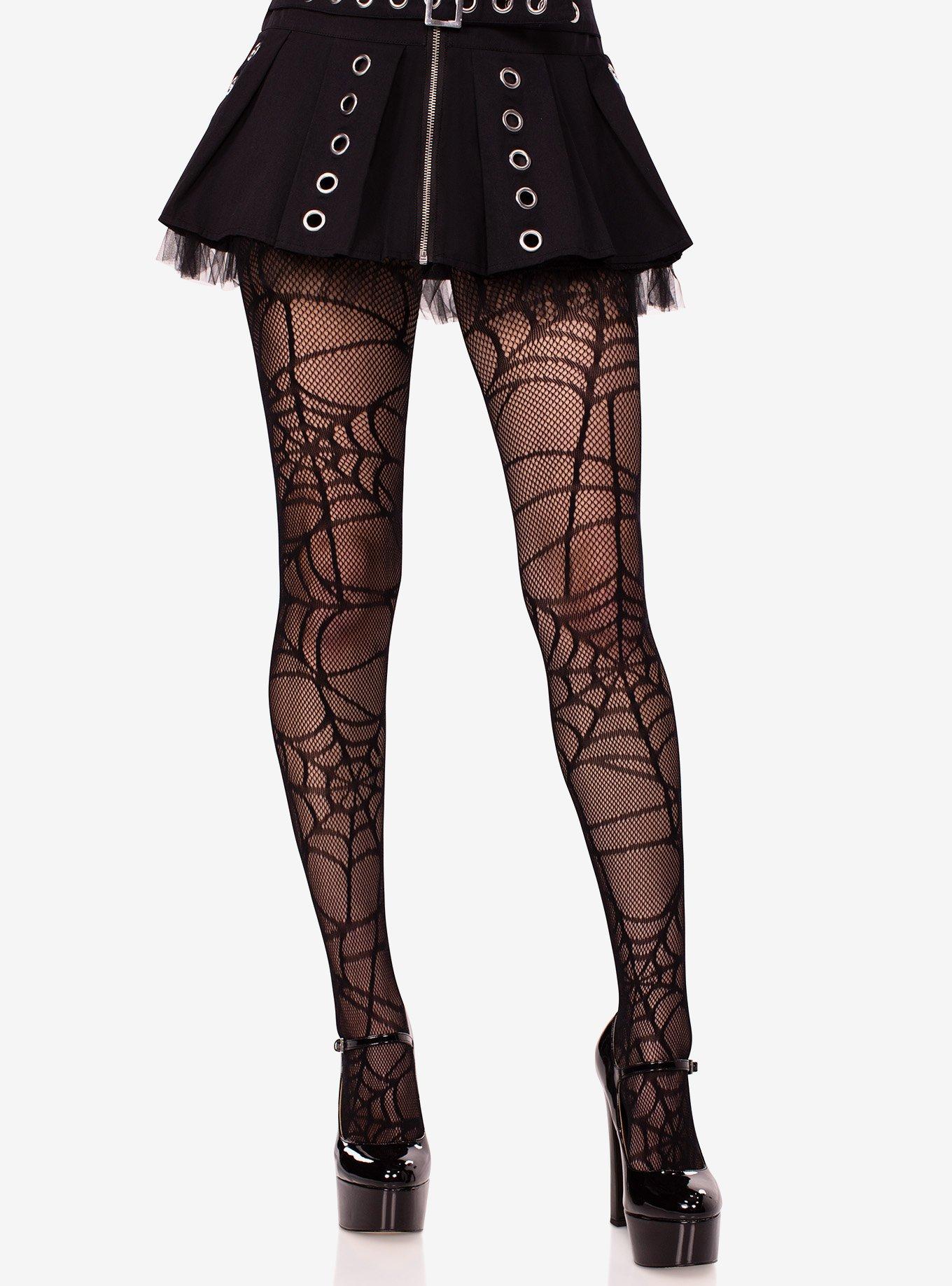 Spiderweb Net Tights, , hi-res