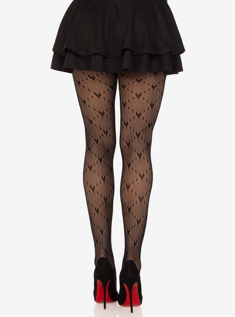 [Romantic Tiger] / ☆ Tights / heart is poped out / multi Love Struck Heart Net Tights | Hot Topic