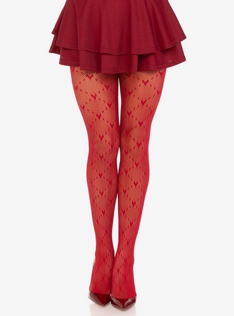 [Romantic Tiger] / ☆ Tights / heart is poped out / multi Love Struck Heart Net Tights | Hot Topic