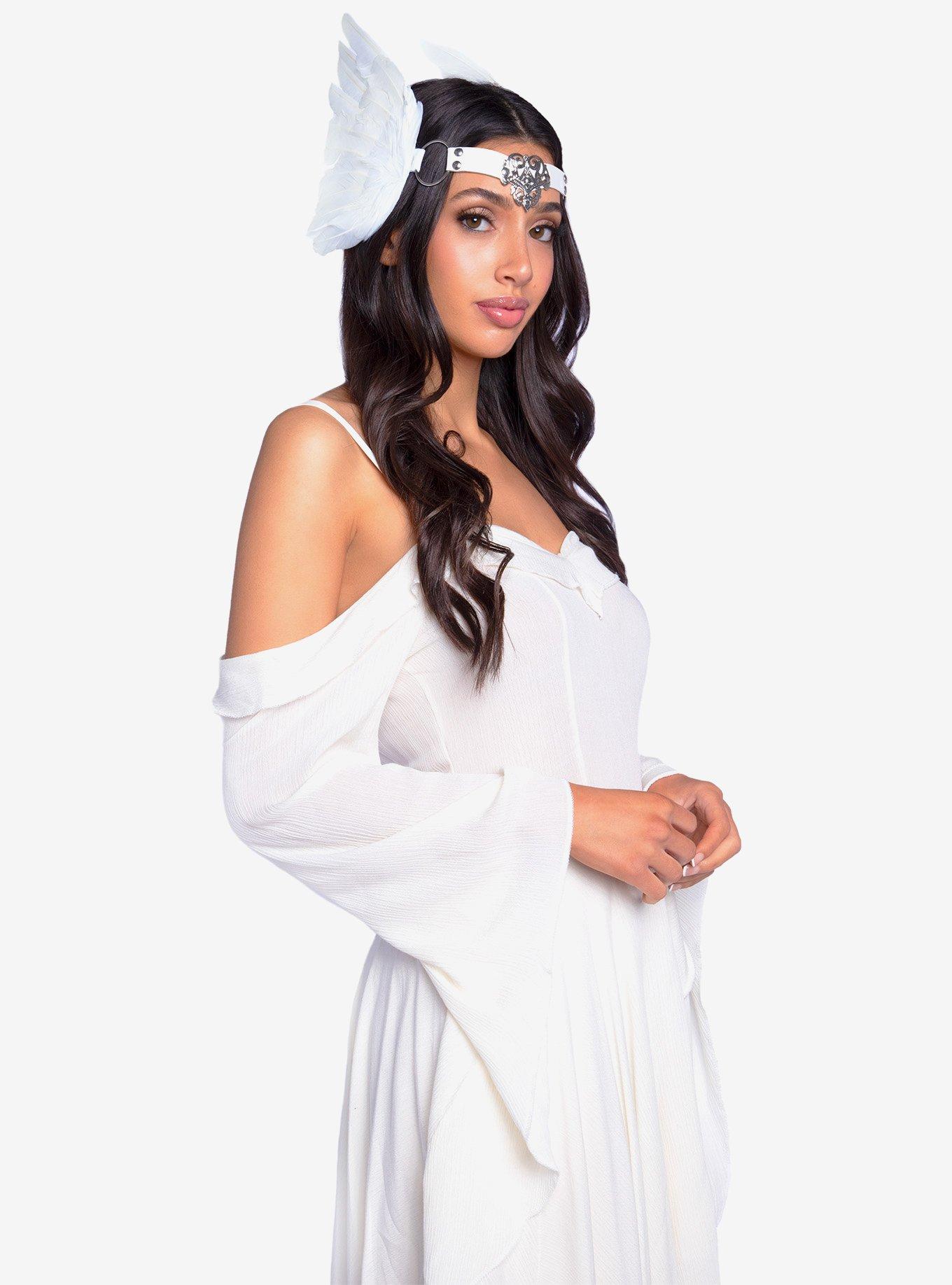 Filigree Medallion Feather Headband, , hi-res