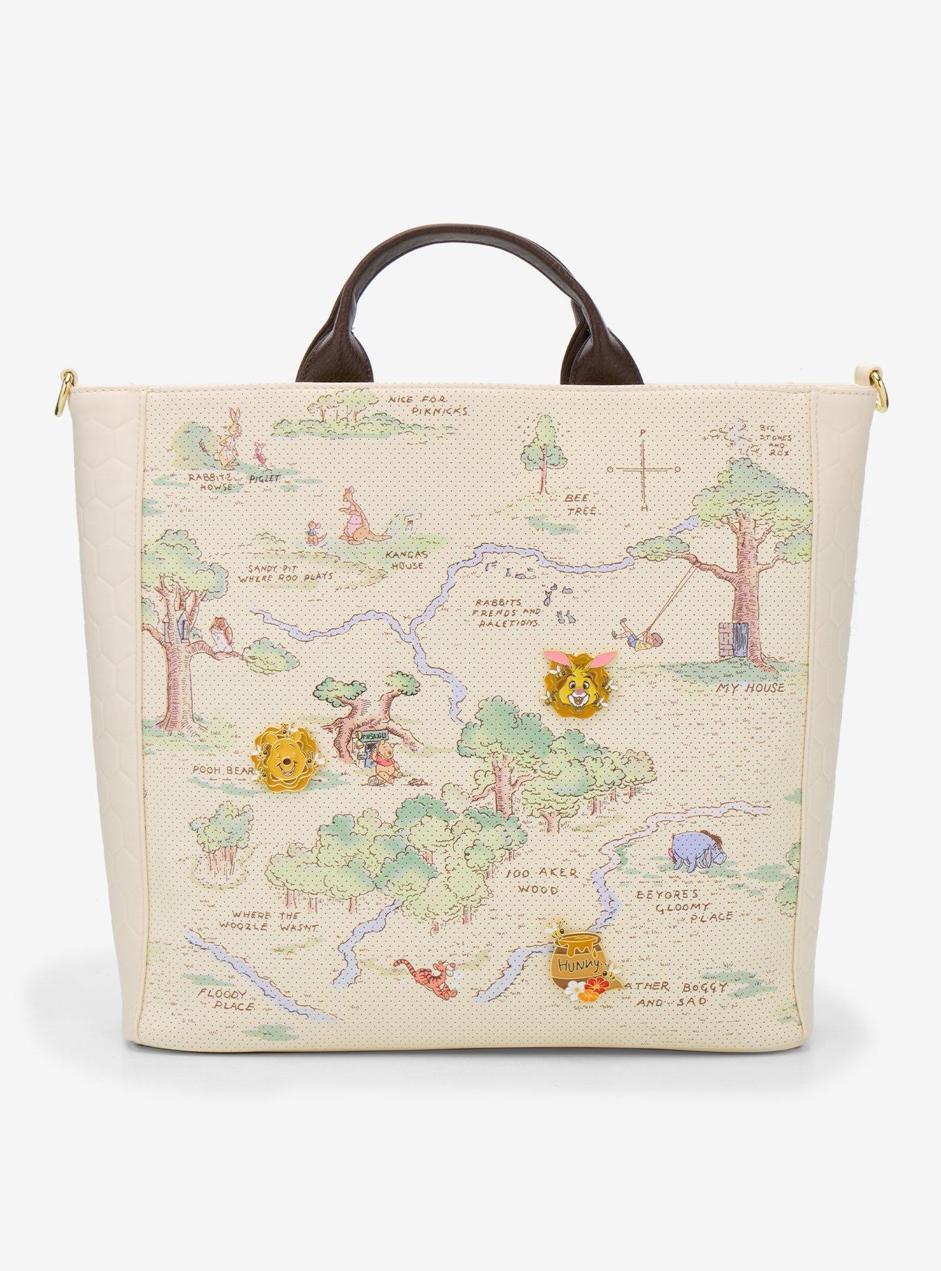 Loungefly Disney Winnie The Pooh Map Pin Collector Tote Bag, , hi-res