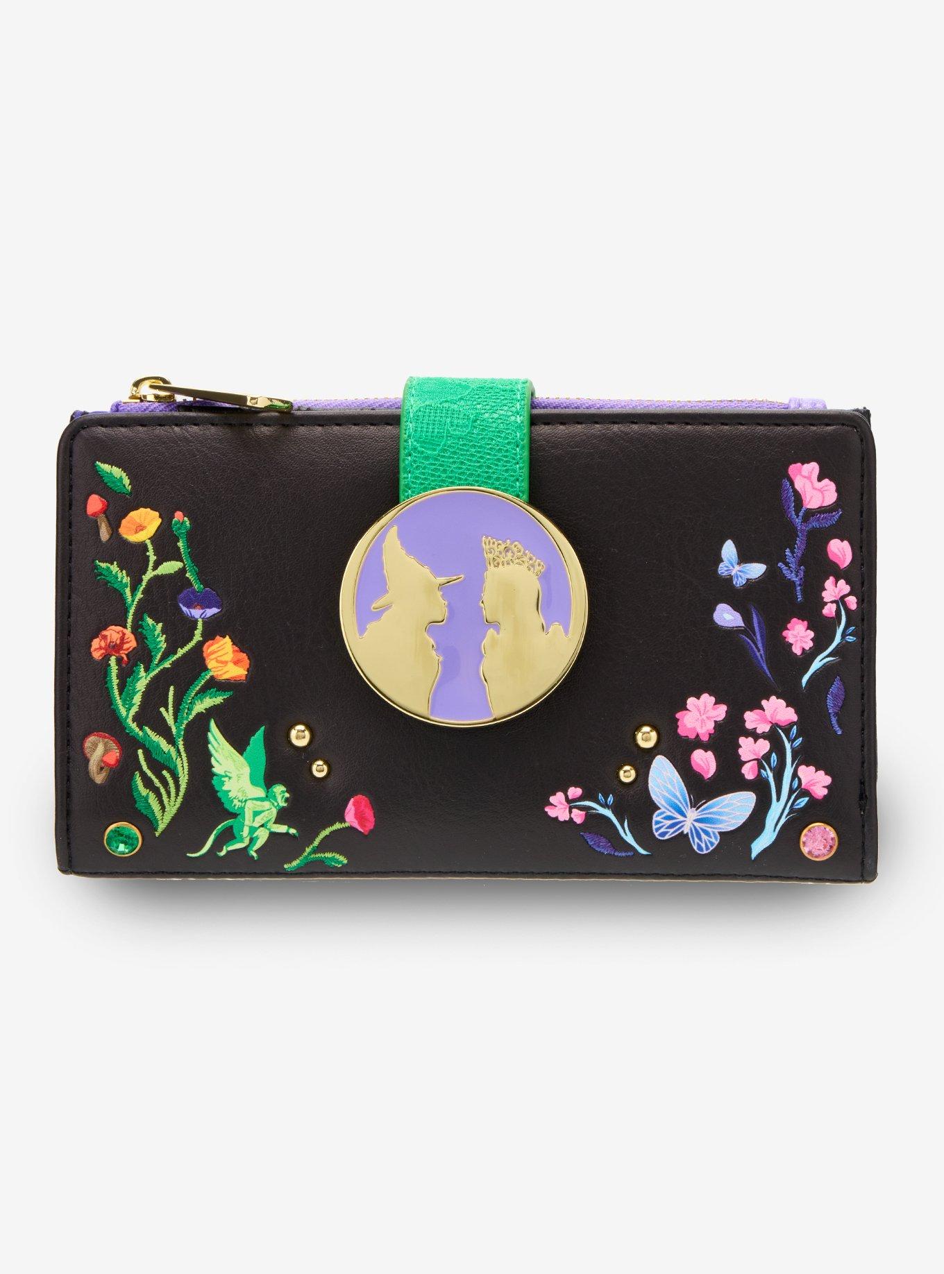Loungefly Wicked Silhouette Floral Gem Wallet, , hi-res