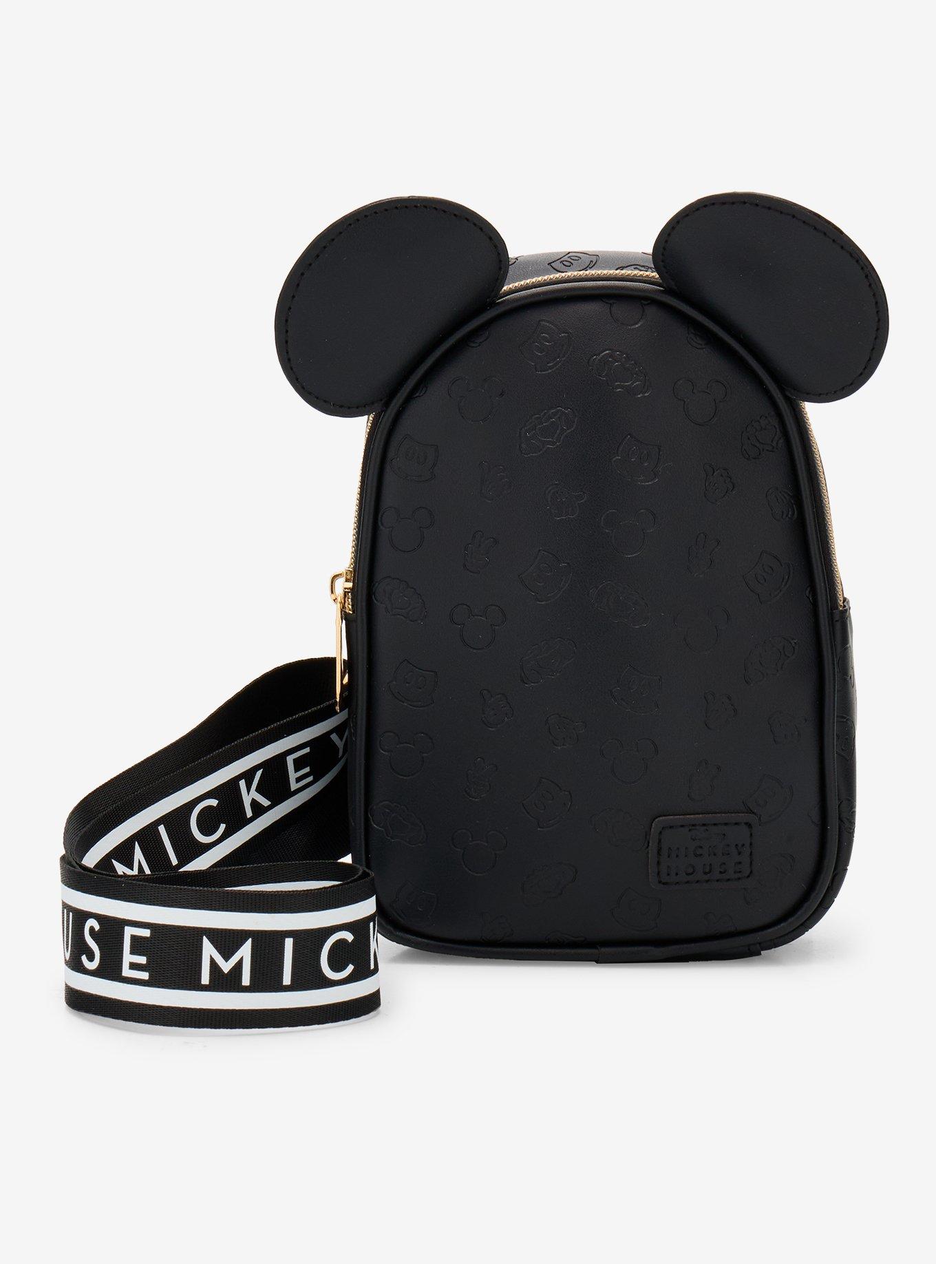 Disney Black Sling Backpack with Triangular Shape Disketches Disney Parks - Disney Trip Bag - Disney Bounding  main image 2
