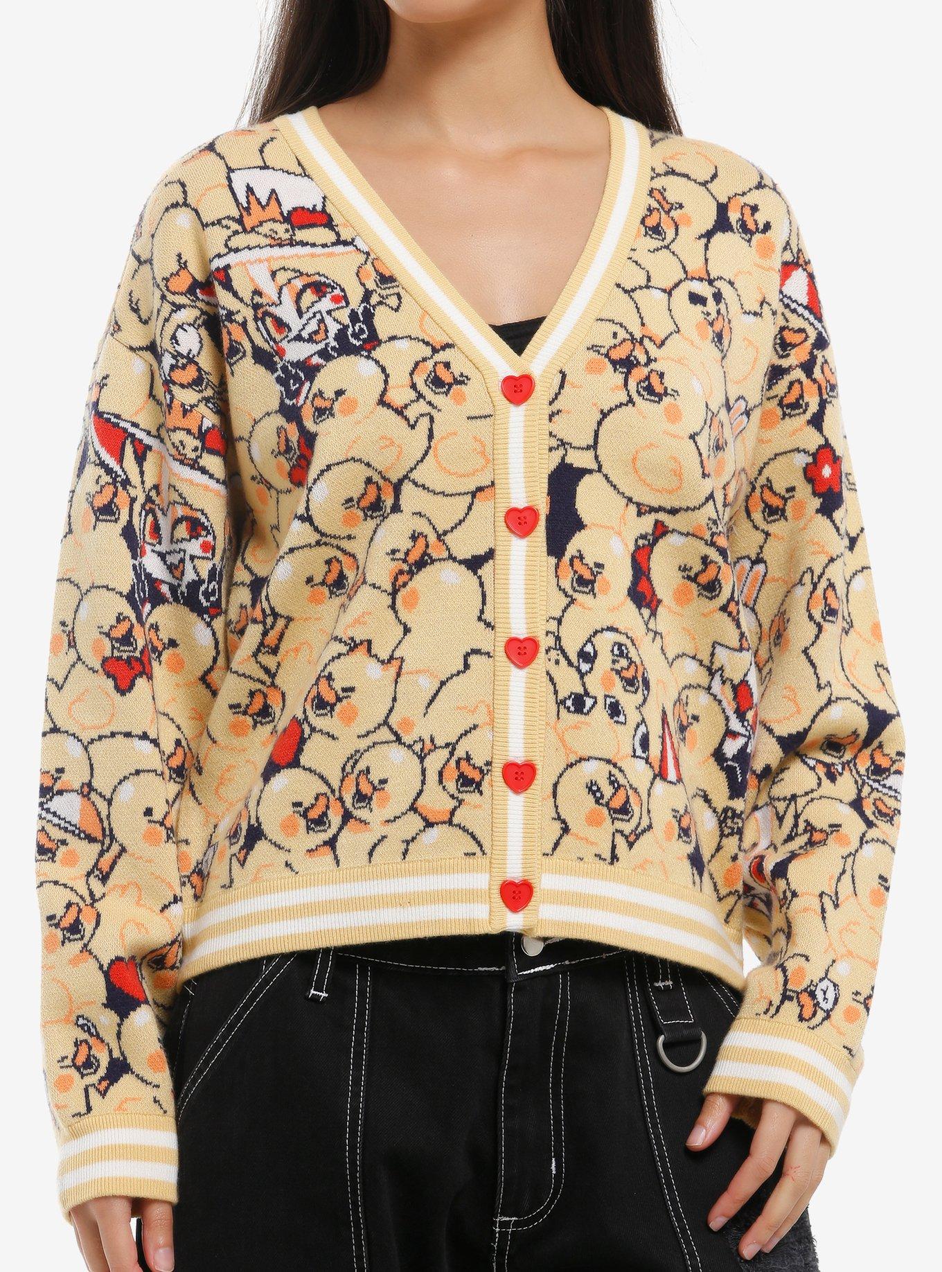 Hazbin Hotel Lucifer Rubber Duck Girls Crop Cardigan | Hot Topic