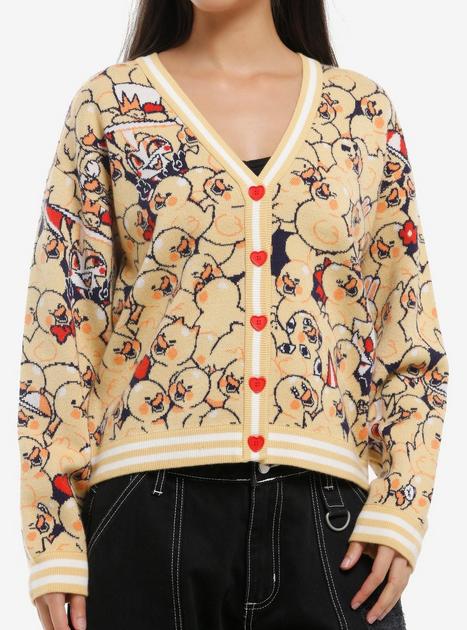 Hazbin Hotel Lucifer Rubber Duck Girls Crop Cardigan | Hot Topic