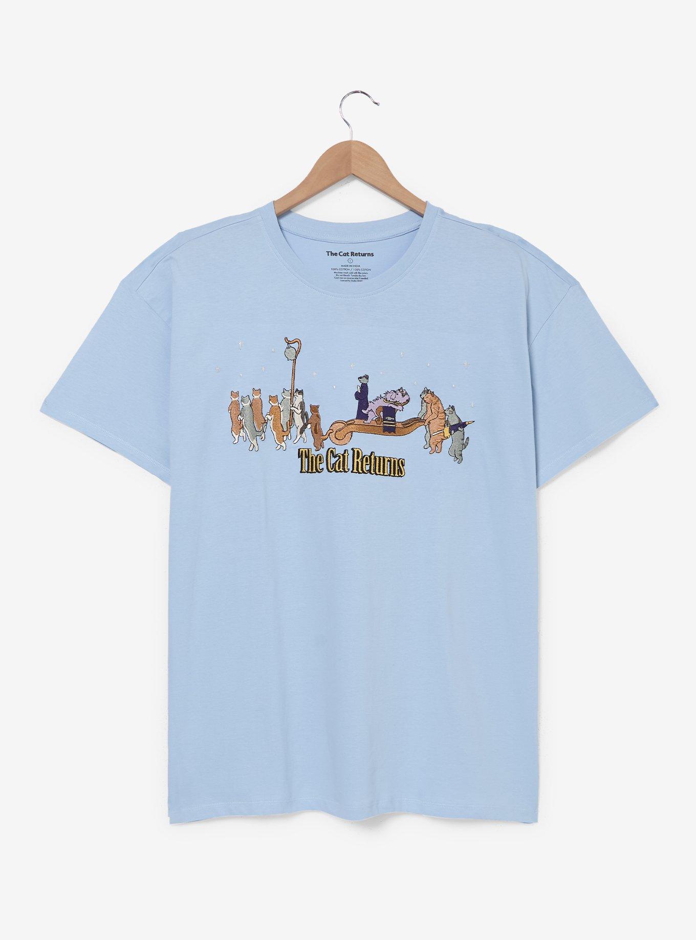 Studio Ghibli&reg; The Cat Returns Embroidered Women's Plus Size T-Shirt - BoxLunch Exclusive, , hi-res