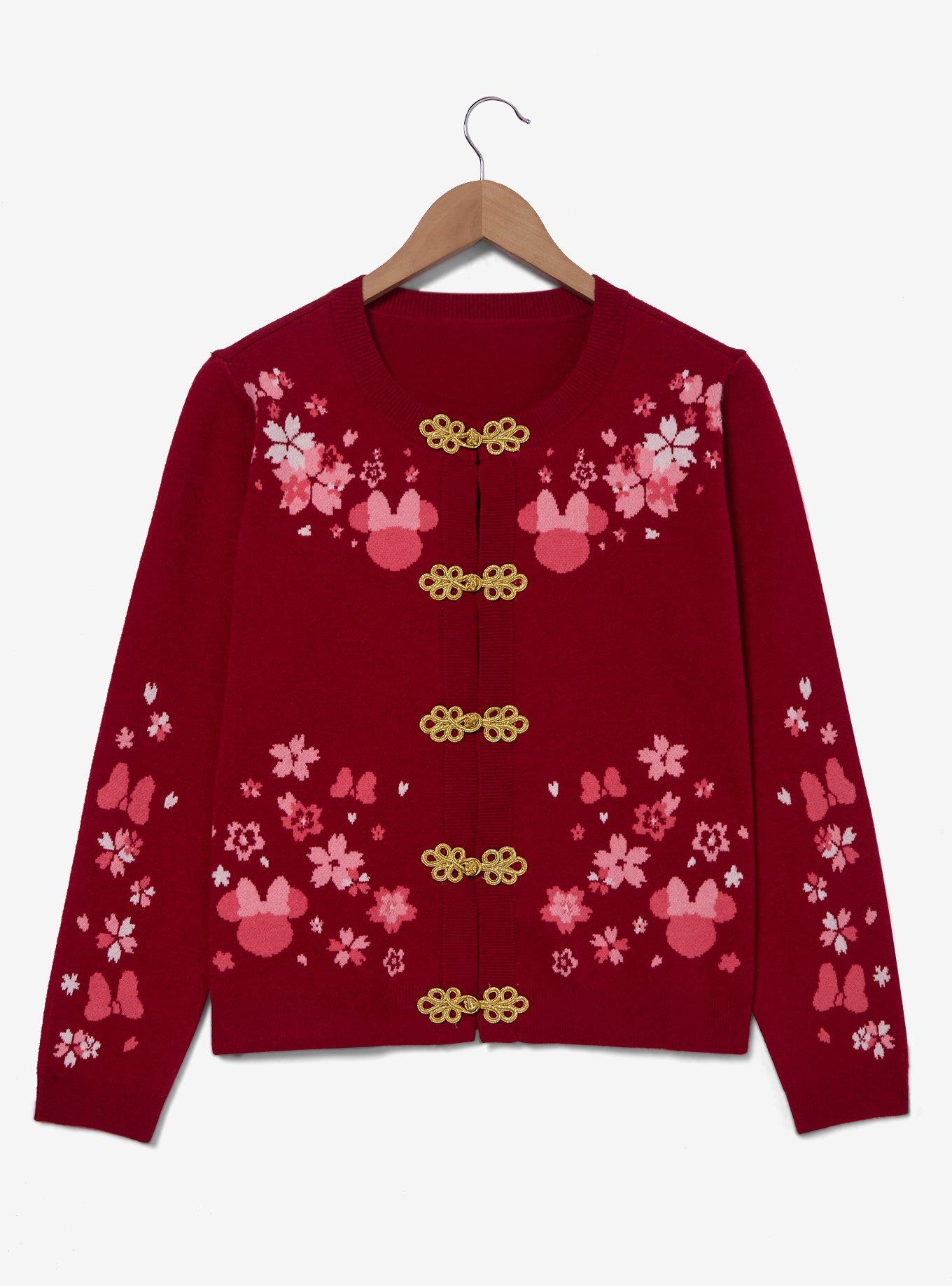 Disney Minnie Mouse Chinese New Year Floral Women's Cardigan &mdash; BoxLunch Exclusive, , hi-res