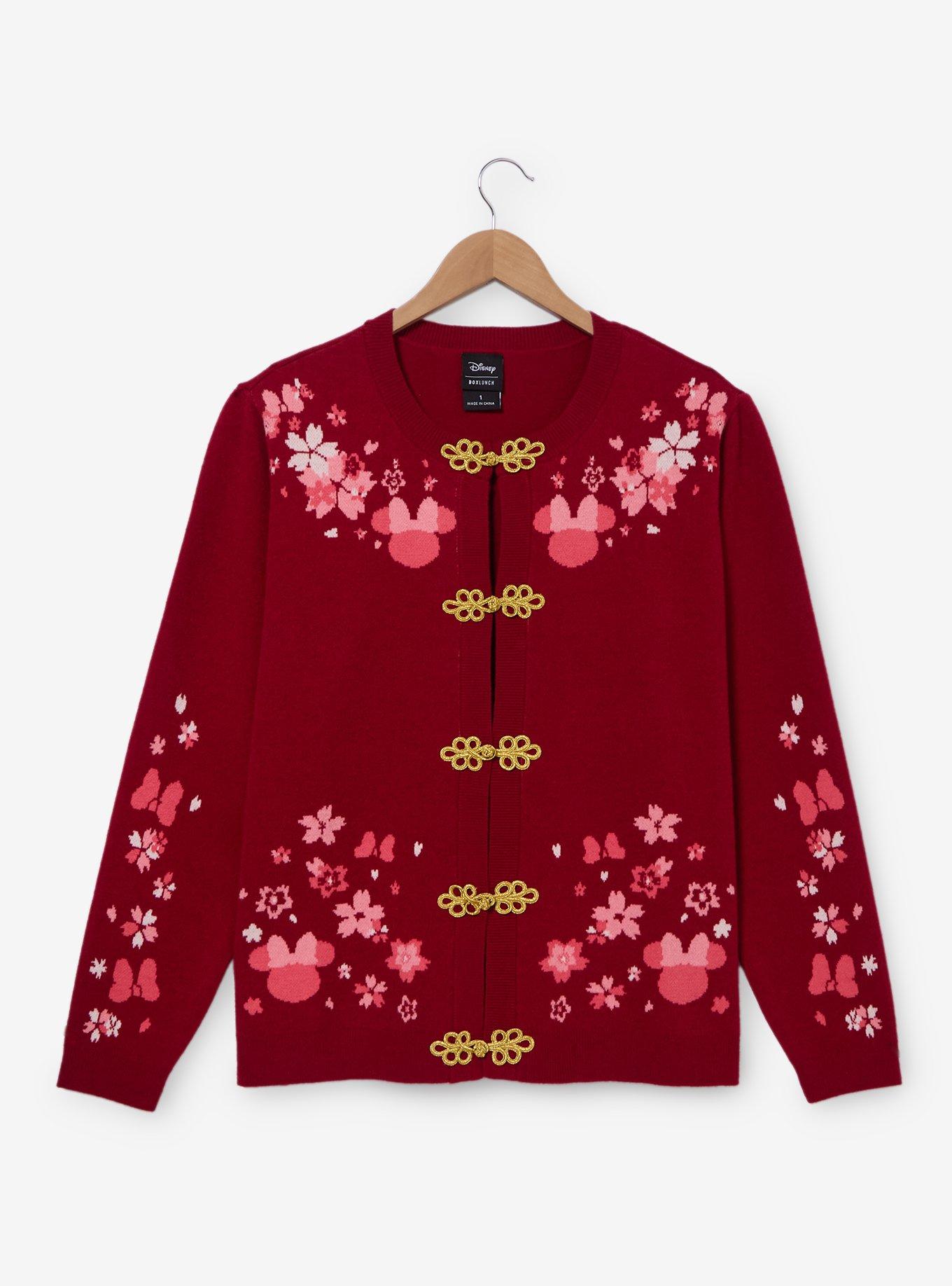 Disney Minnie Mouse Chinese New Year Floral Women's Plus Size Cardigan &mdash; BoxLunch Exclusive, , hi-res