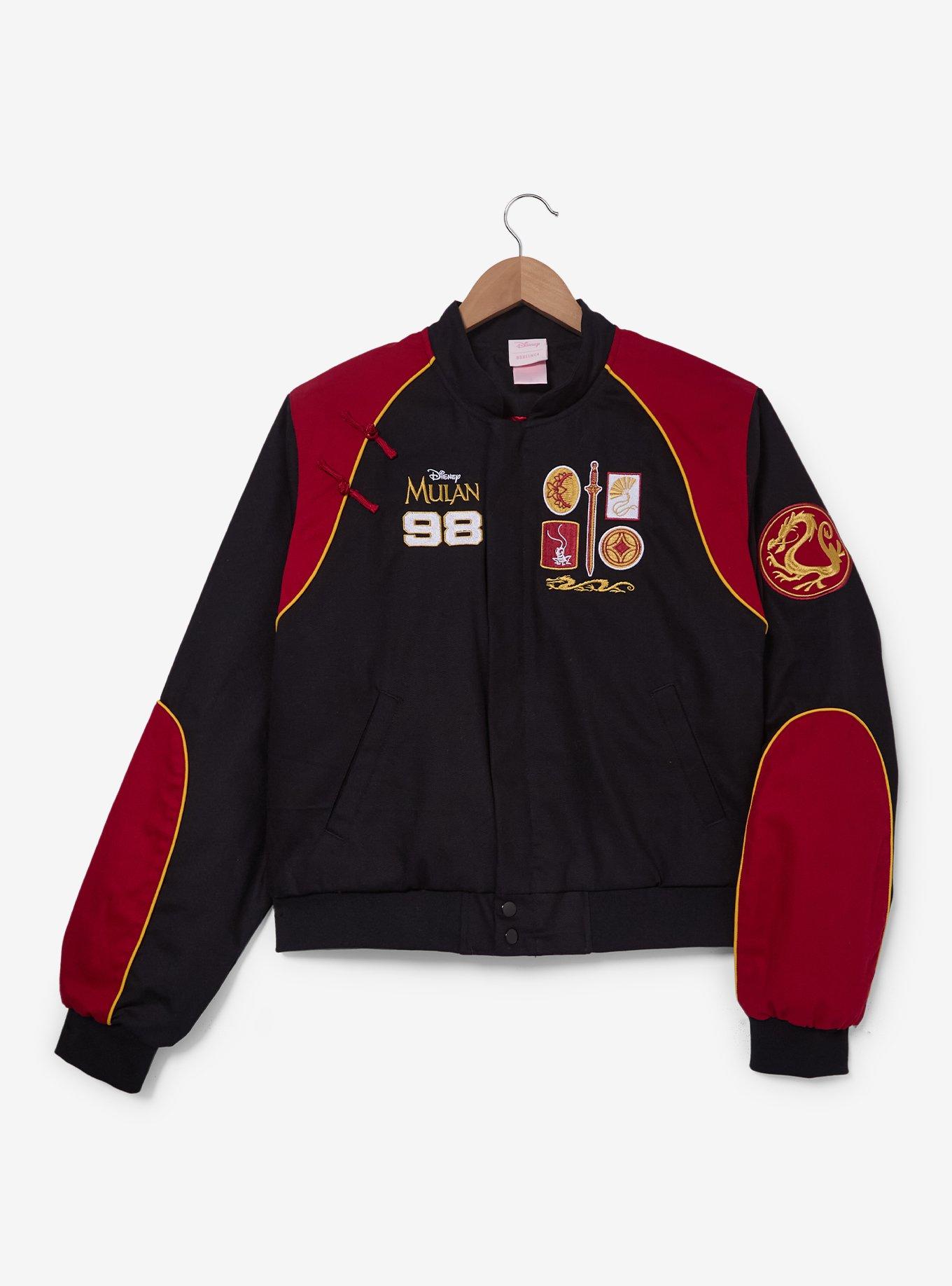 Disney Mulan Icons Women's Plus Size Cropped Moto Jacket &mdash; BoxLunch Exclusive, , hi-res