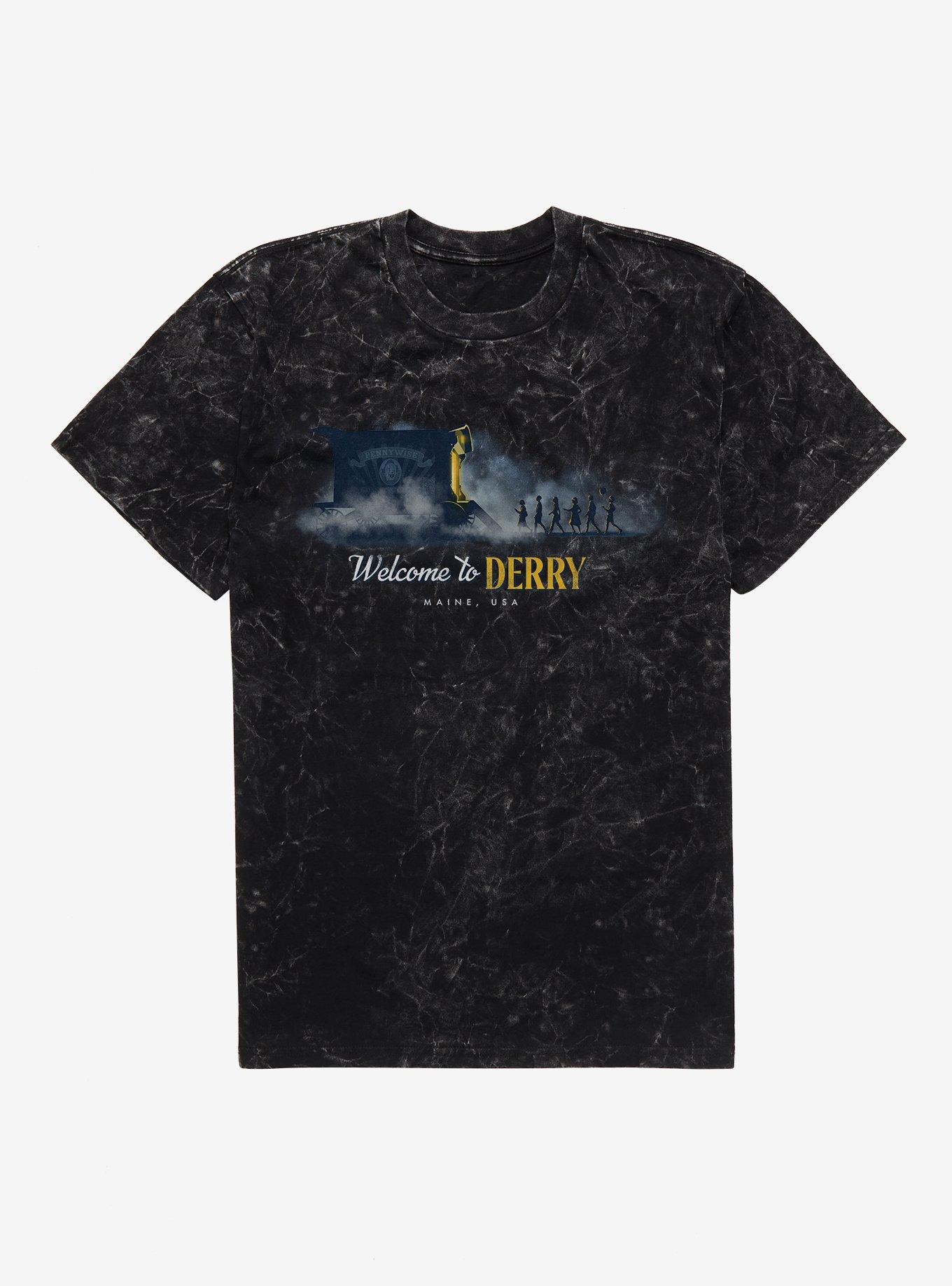 IT Welcome To Derry Welcome To Derry Mineral Wash T-Shirt, BLACK MINERAL WASH, hi-res