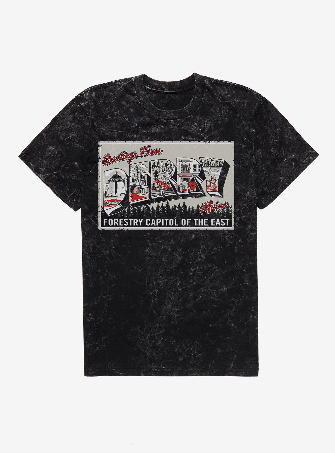 IT Welcome To Derry Greetings Form Derry Maine Mineral Wash T-Shirt, , hi-res
