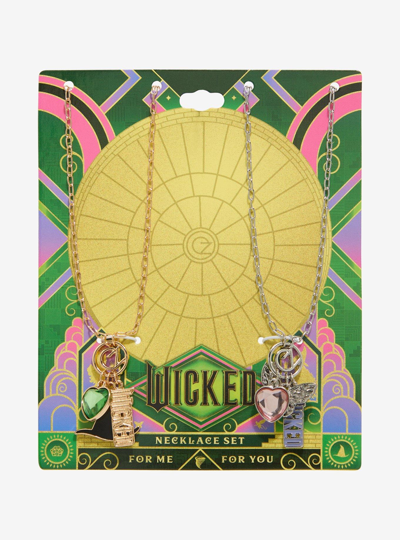 Wicked Glinda & Elphaba Charm Bestie Necklace Set - BoxLunch Exclusive, , hi-res