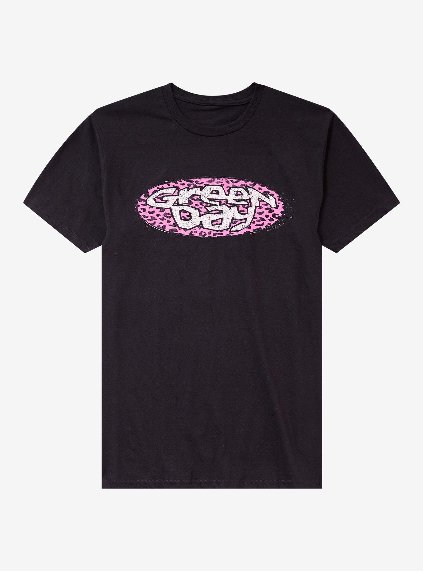 Green Day Pink Cheetah Print Logo T-Shirt, , hi-res