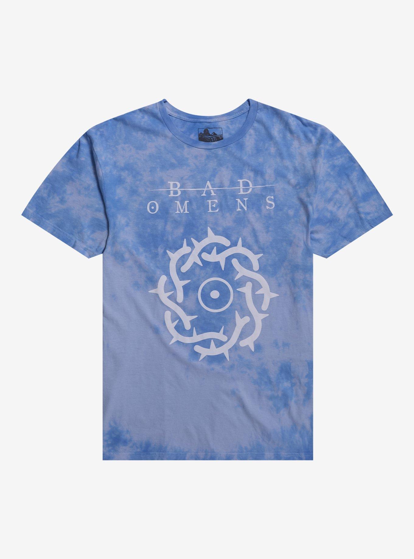 Bad Omens Circle Of Thorns Blue Cloud Wash T-Shirt, , hi-res