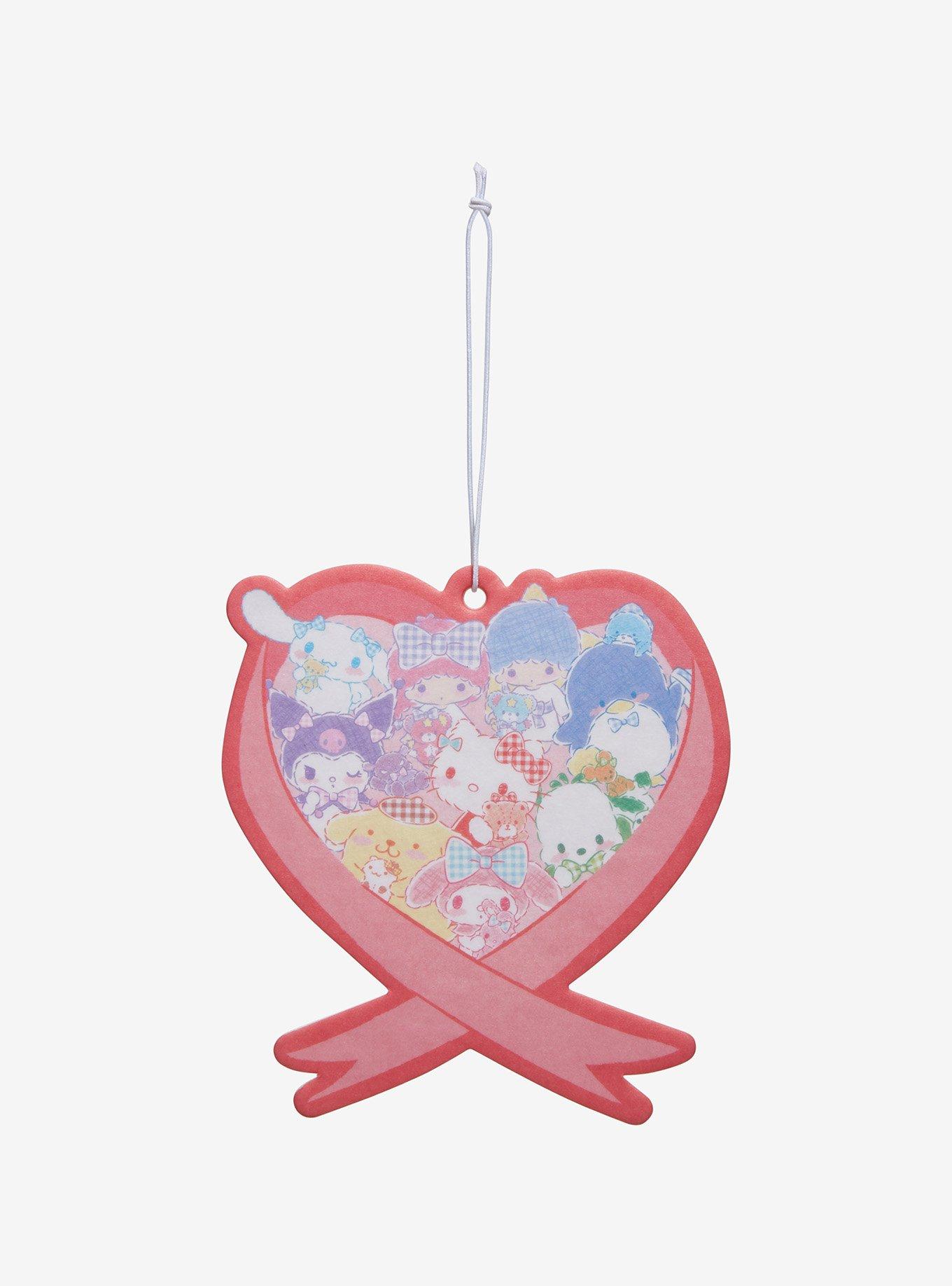 Sanrio Hello Kitty & Friends Gingham Heart Green Tea Scented Air Freshener, , hi-res