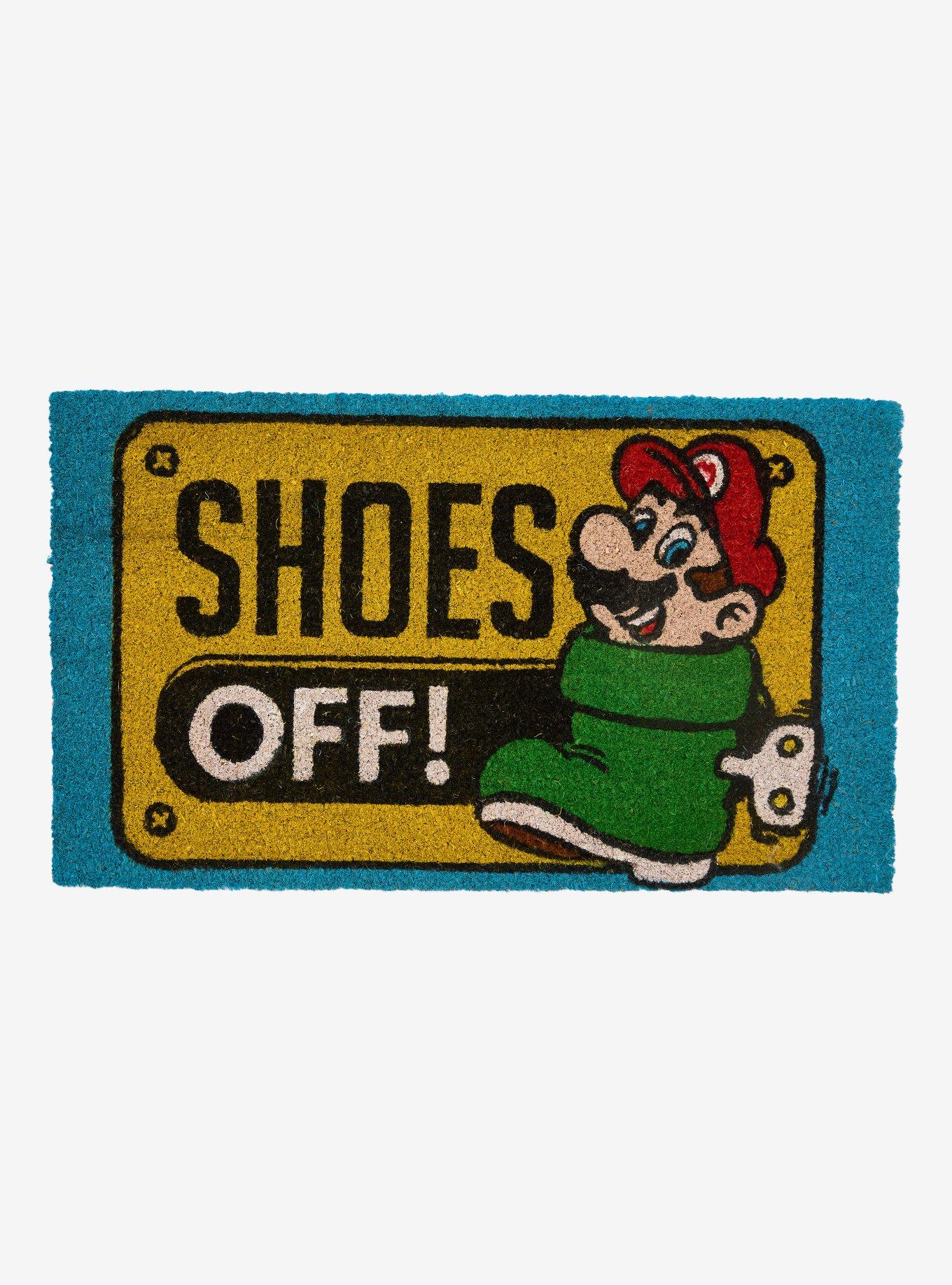 Nintendo Super Mario Bros. Mario Shoes Off Door Mat, , hi-res