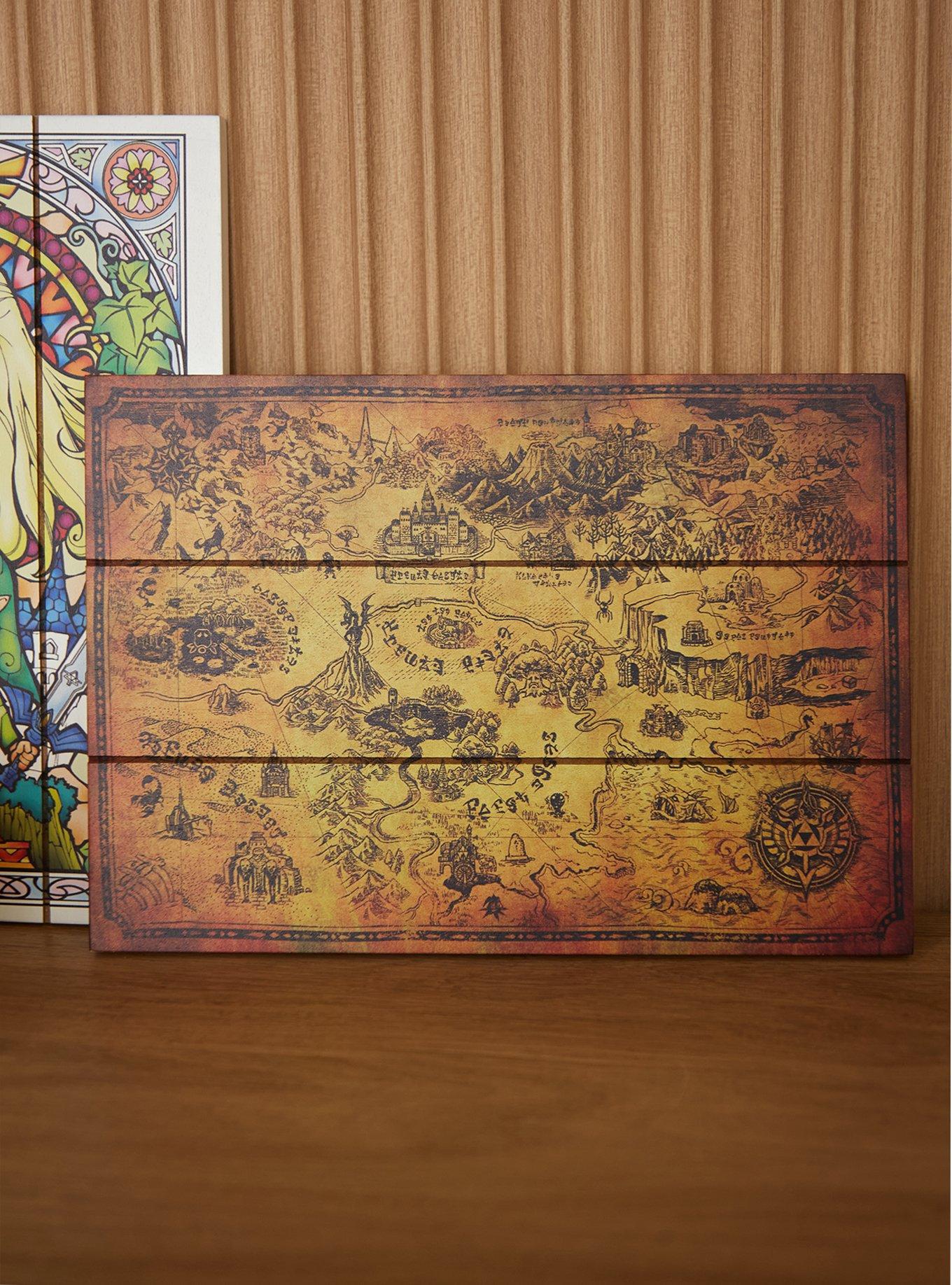 Nintendo The Legend of Zelda Hyrule Map Wall Art — BoxLunch Exclusive, , hi-res