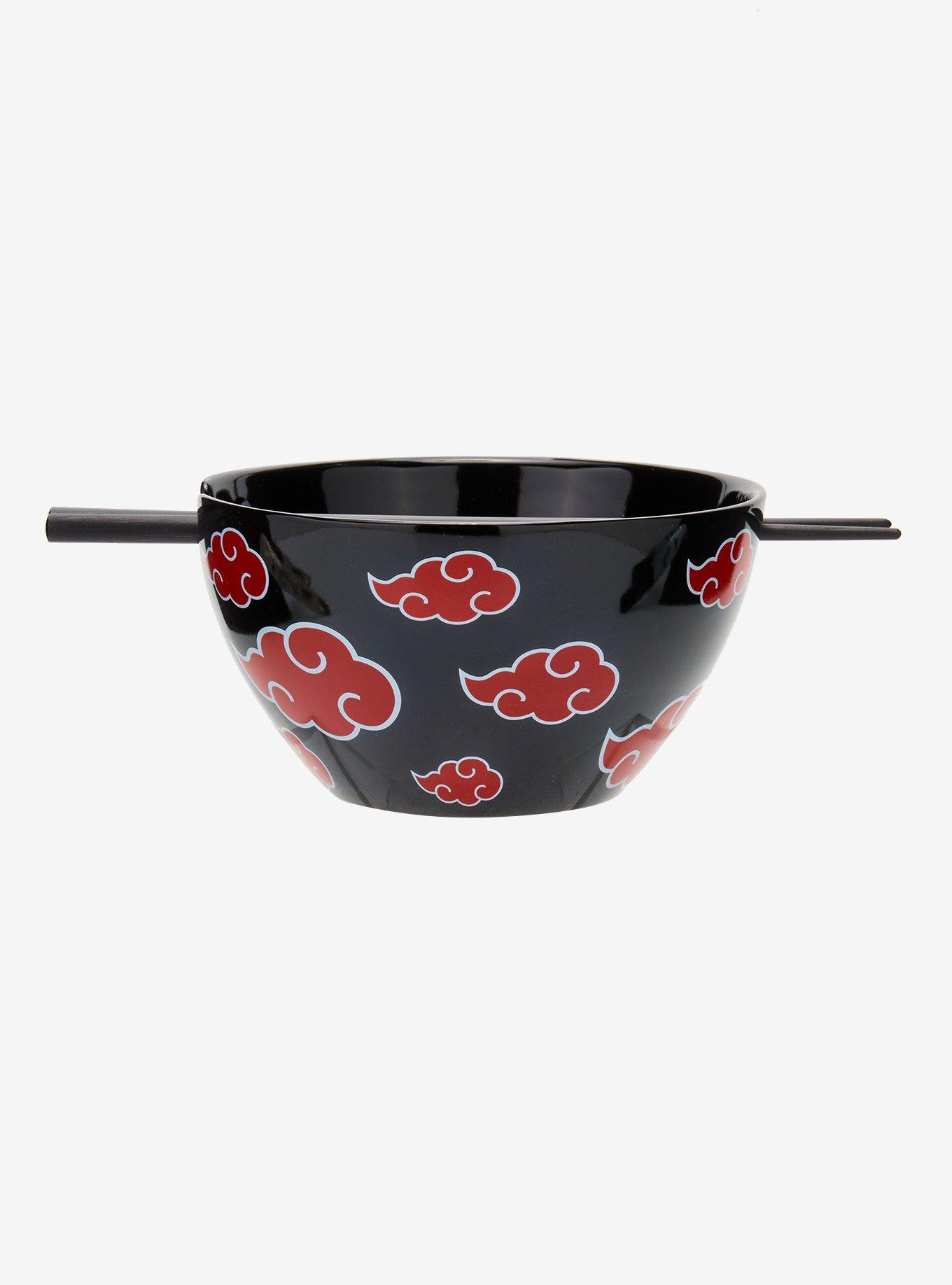 Naruto Shippuden Akatsuki Clouds Allover Print Ramen Bowl with Chopsticks, , hi-res