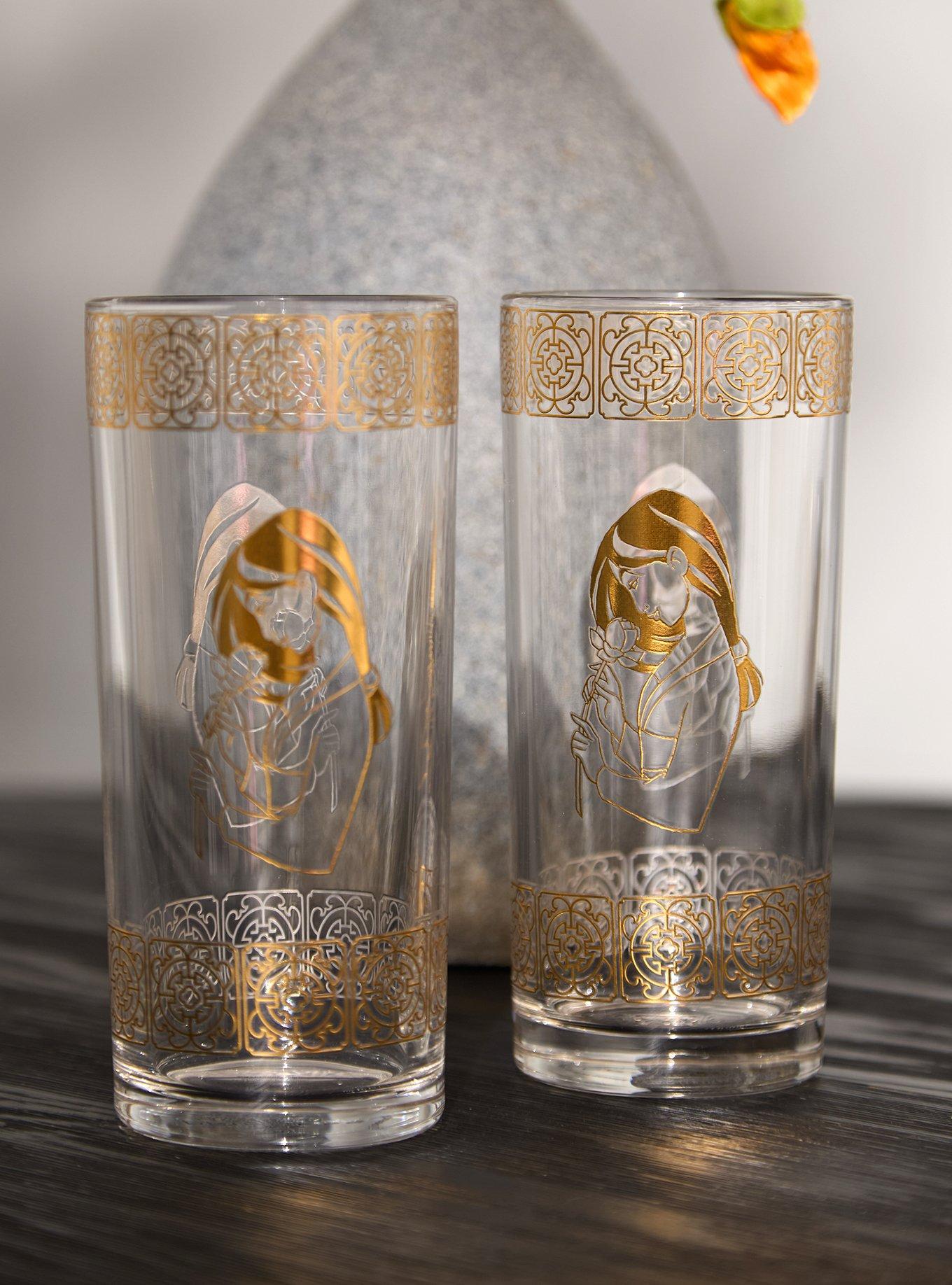 Disney Mulan Gold Drinking Glass Set - BoxLunch Exclusive