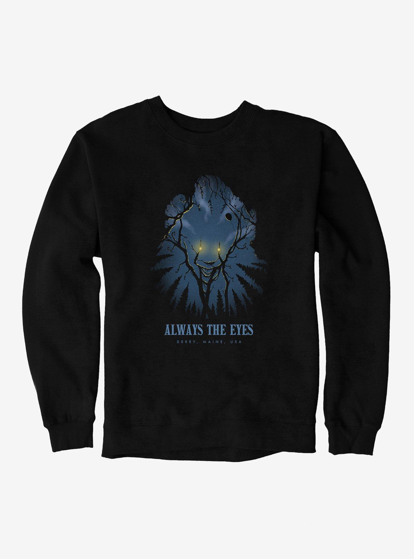 IT Welcome To Derry Always The Eyes Sweatshirt, BLACK, hi-res