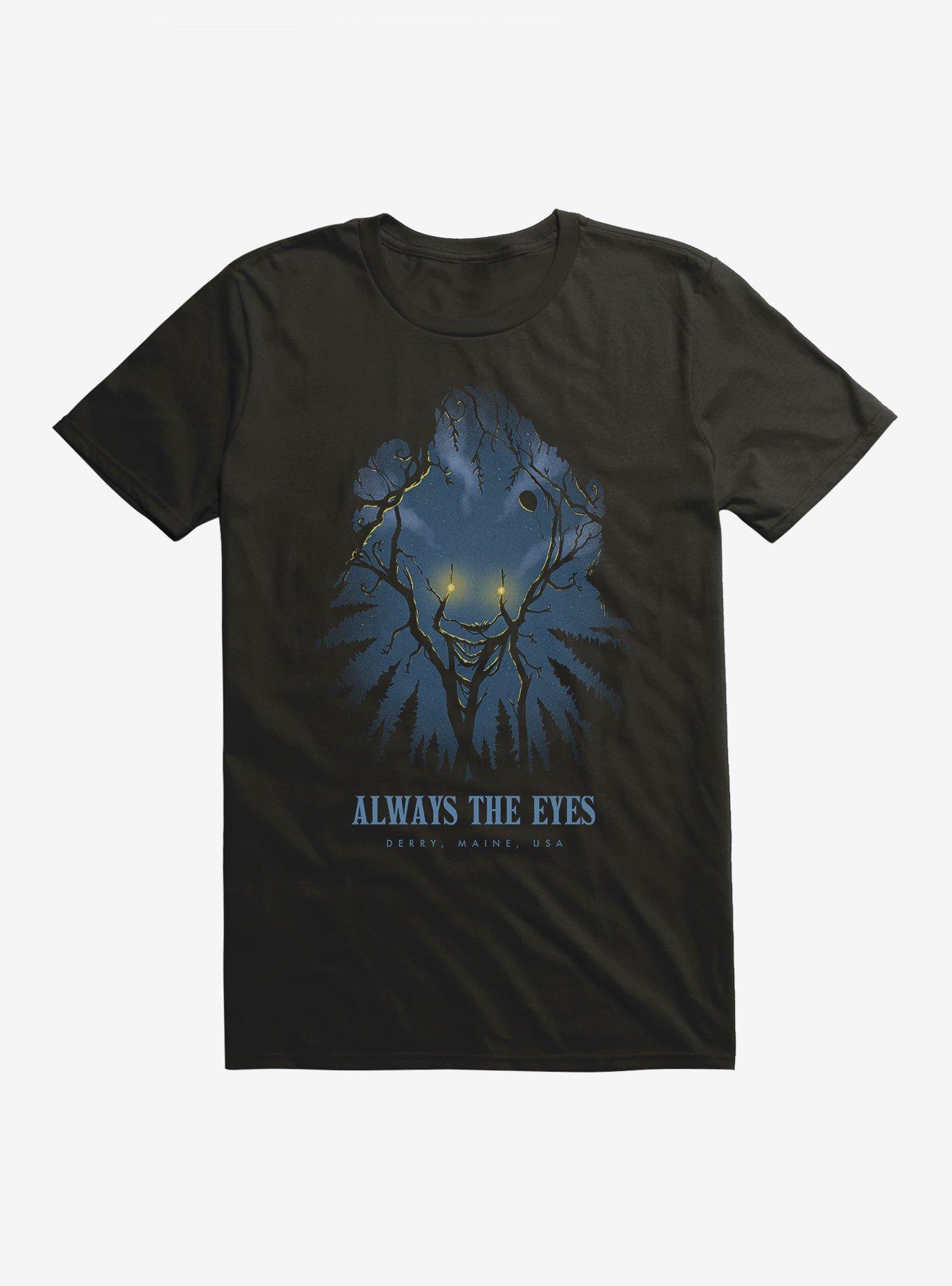 IT Welcome To Derry Always The Eyes T-Shirt, BLACK, hi-res