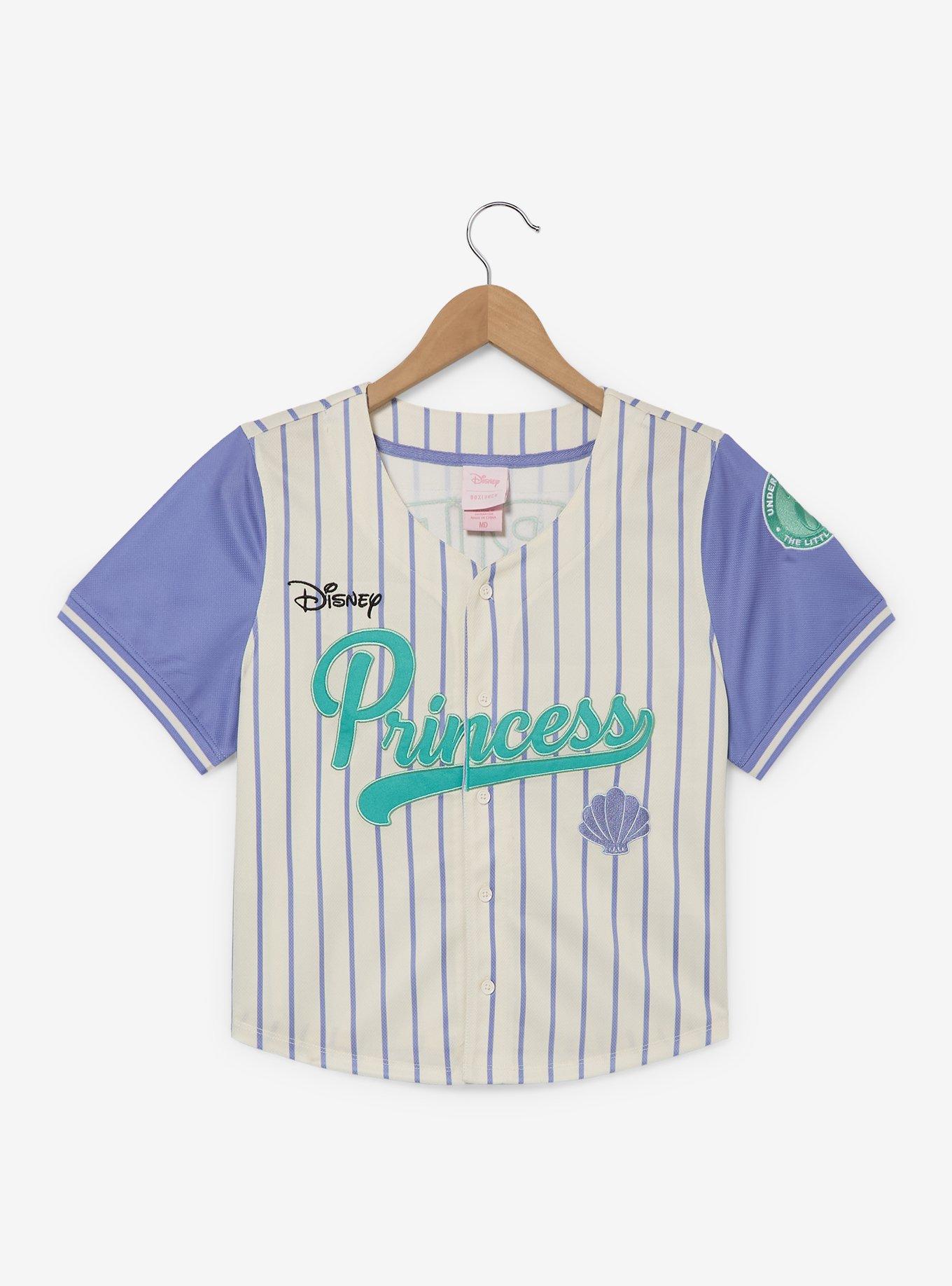 Disney Princess Ariel Women's Cropped Baseball Jersey &mdash; BoxLunch Exclusive, , hi-res