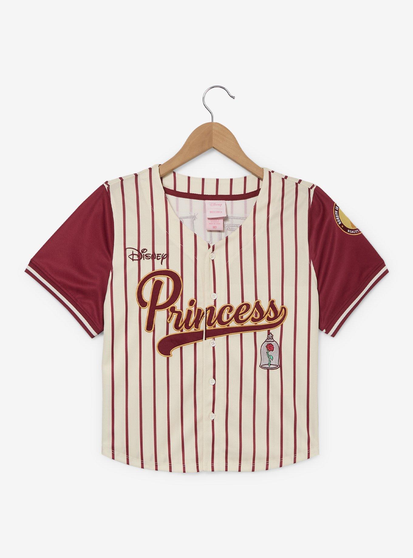 Disney Princess Belle Women's Cropped Baseball Jersey — BoxLunch Exclusive