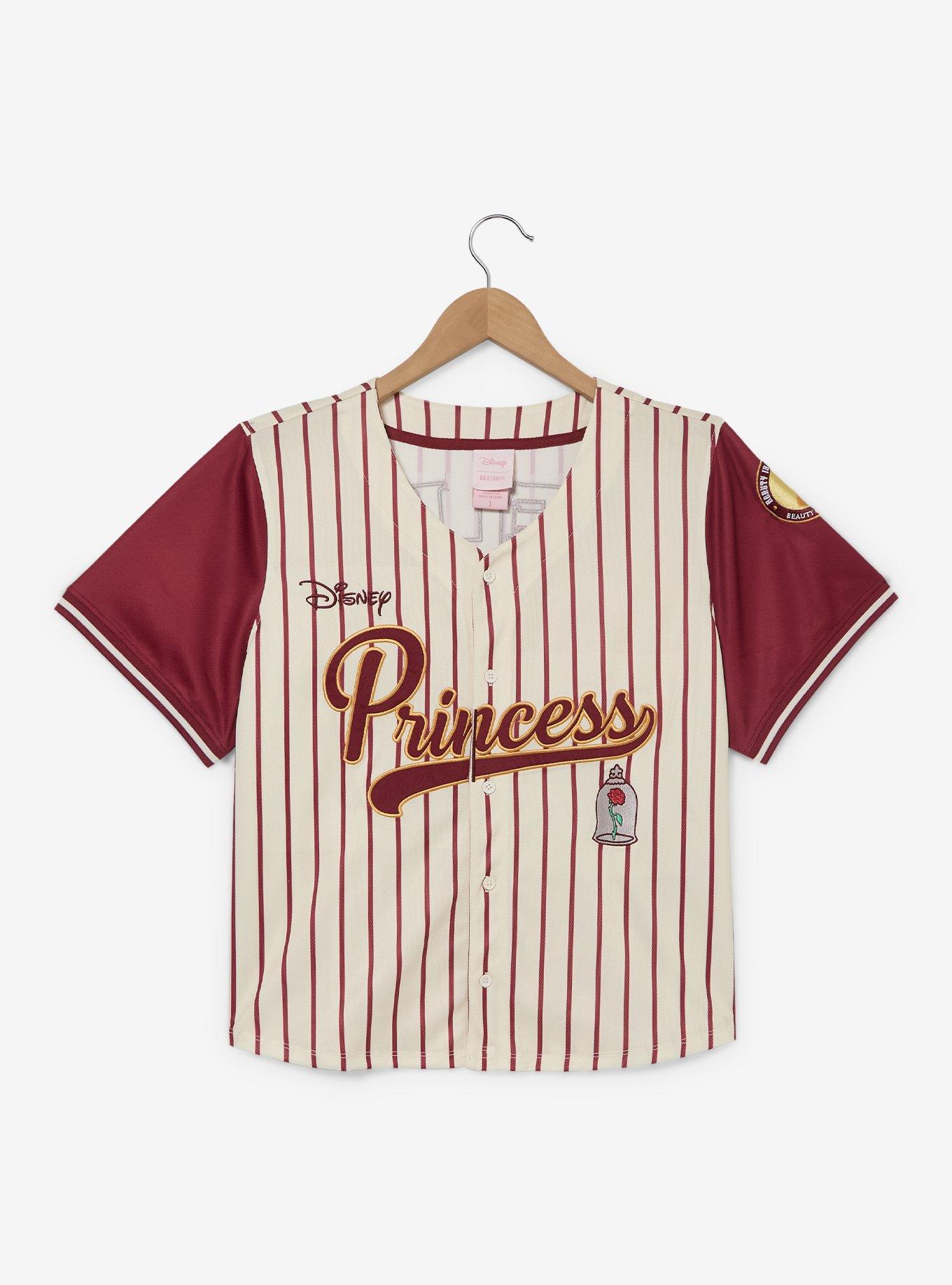 Disney Princess Belle Women's Plus Size Cropped Baseball Jersey &mdash; BoxLunch Exclusive, , hi-res