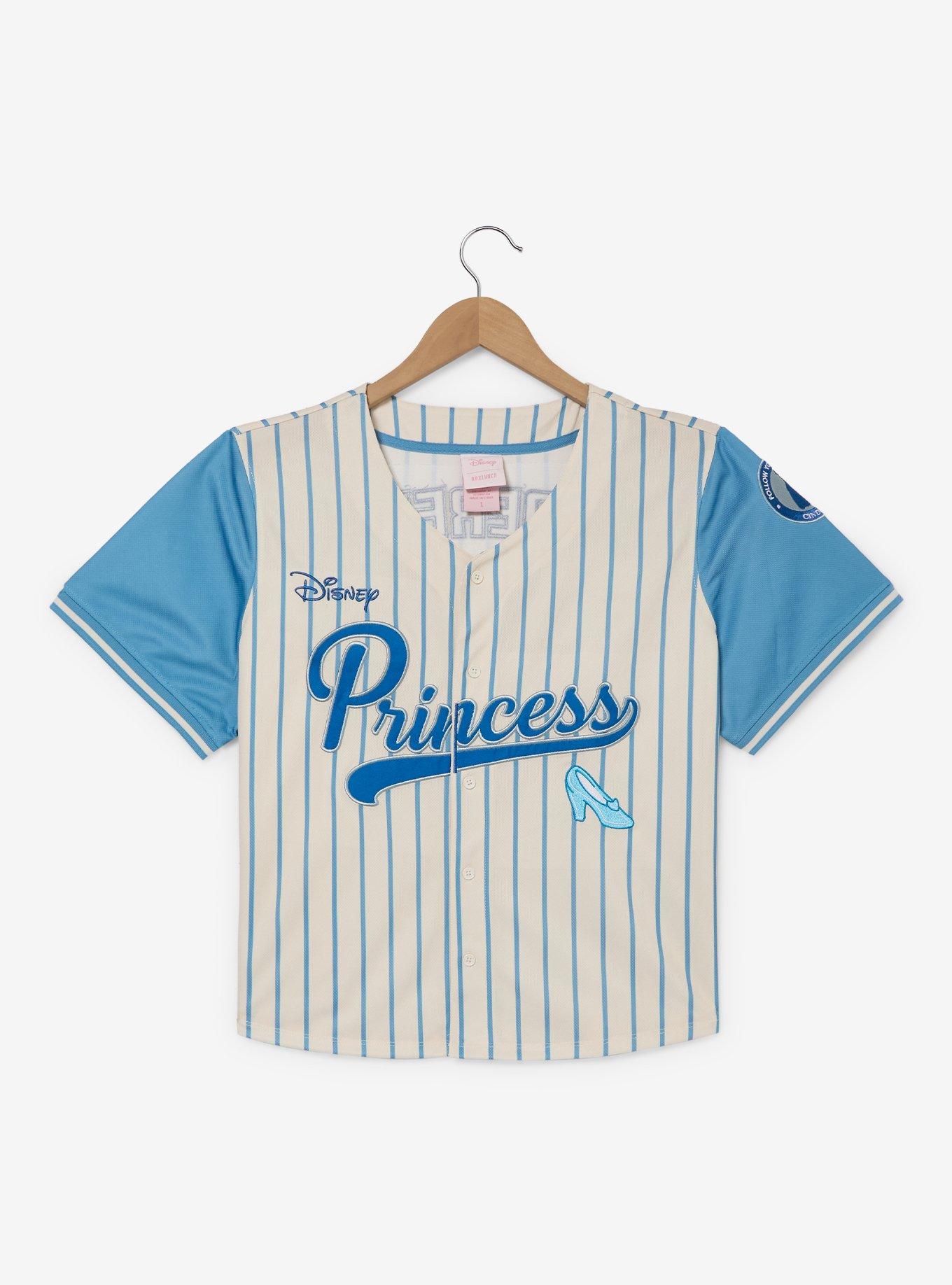 Disney Princess Cinderella Women's Plus Size Cropped Baseball Jersey &mdash; BoxLunch Exclusive, , hi-res