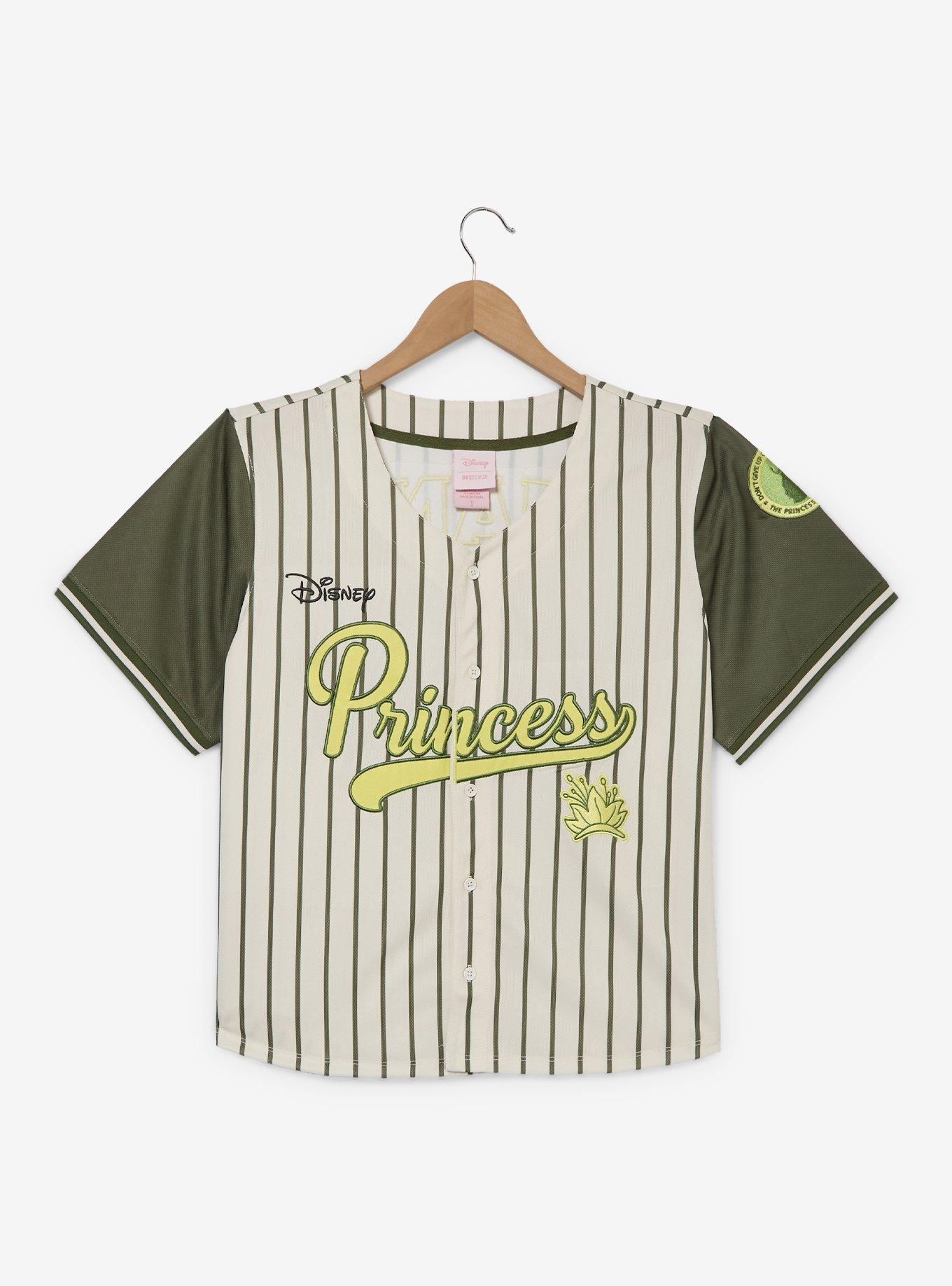 Disney Princess Tiana Women's Plus Size Cropped Baseball Jersey