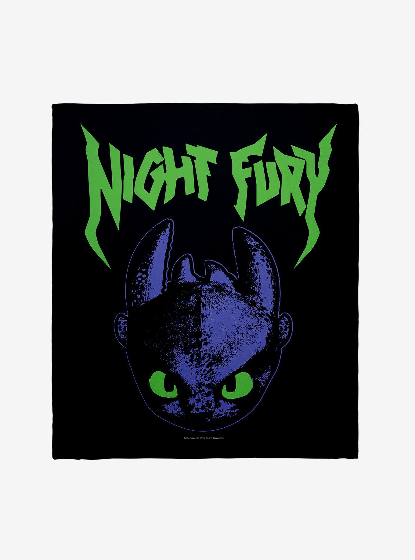 How To Train Your Dragon Night Fury Toothless Throw Blanket, , hi-res