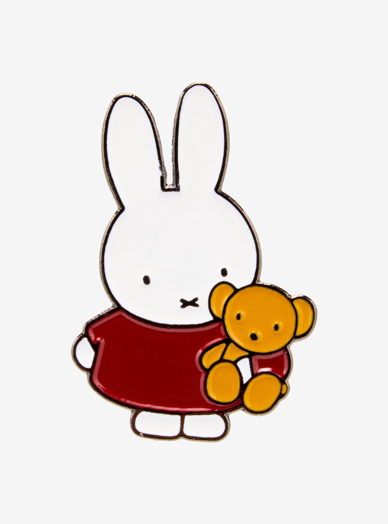 Miffy With Teddy Bear Enamel Pin, , hi-res