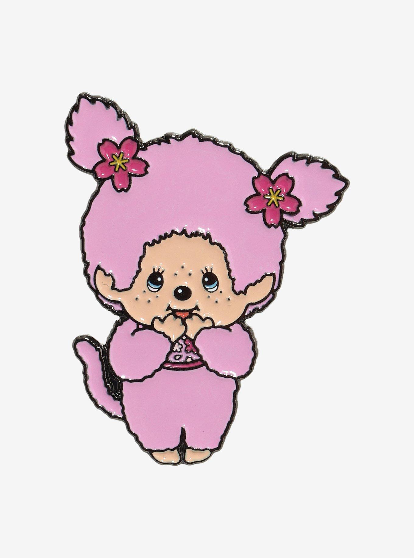 Monchichi Sakura Enamel Pin Hot Topic Exclusive, , hi-res